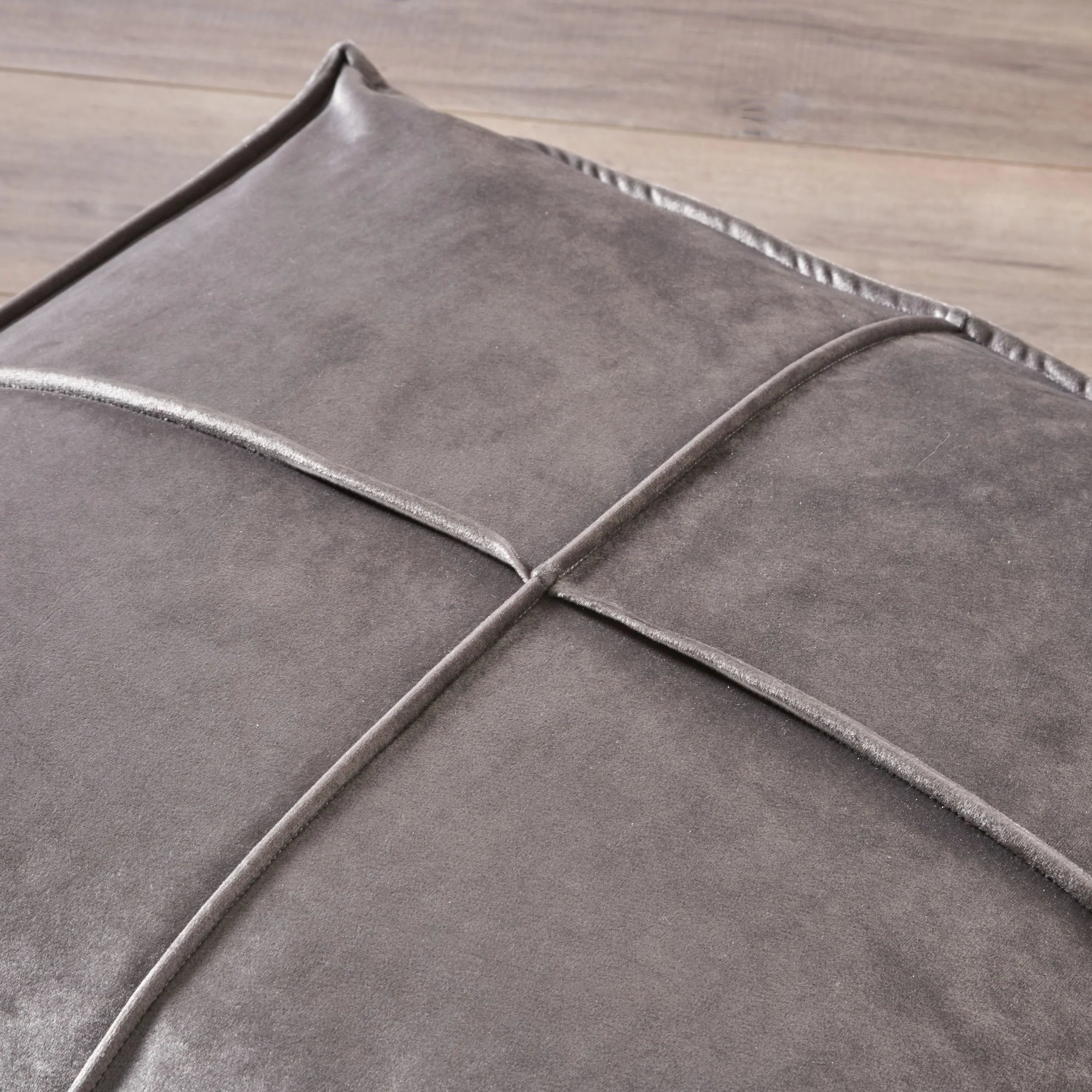 Cytheria Velvet Square Bean Bag Ottoman - furnishings
