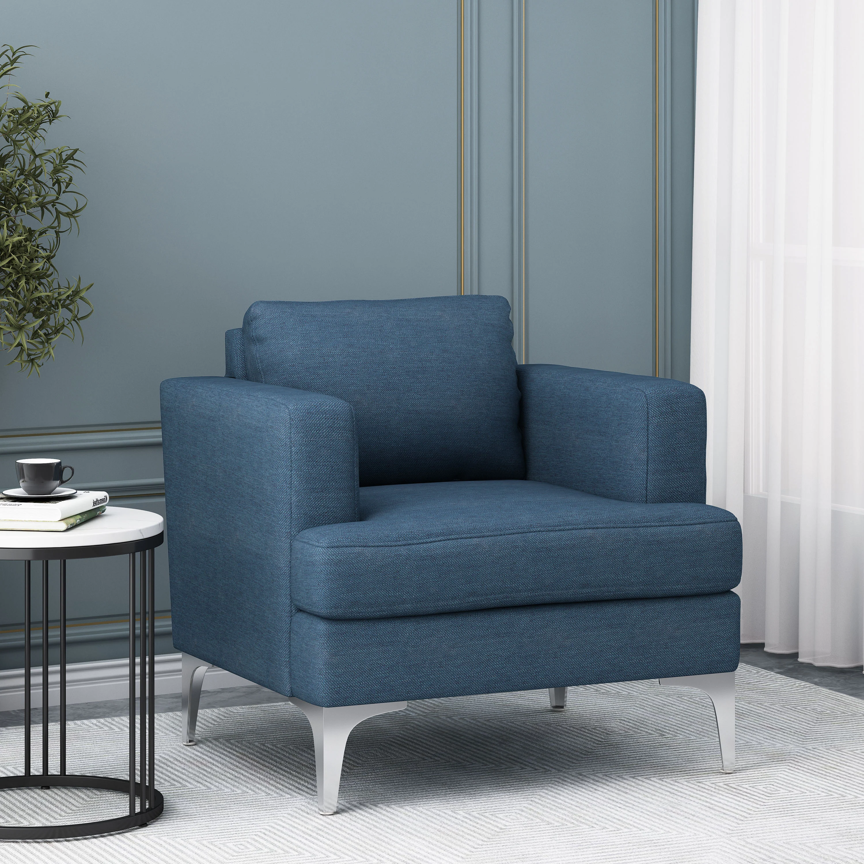 Vue Modern Fabric Upholstered Club Chair - furnishings