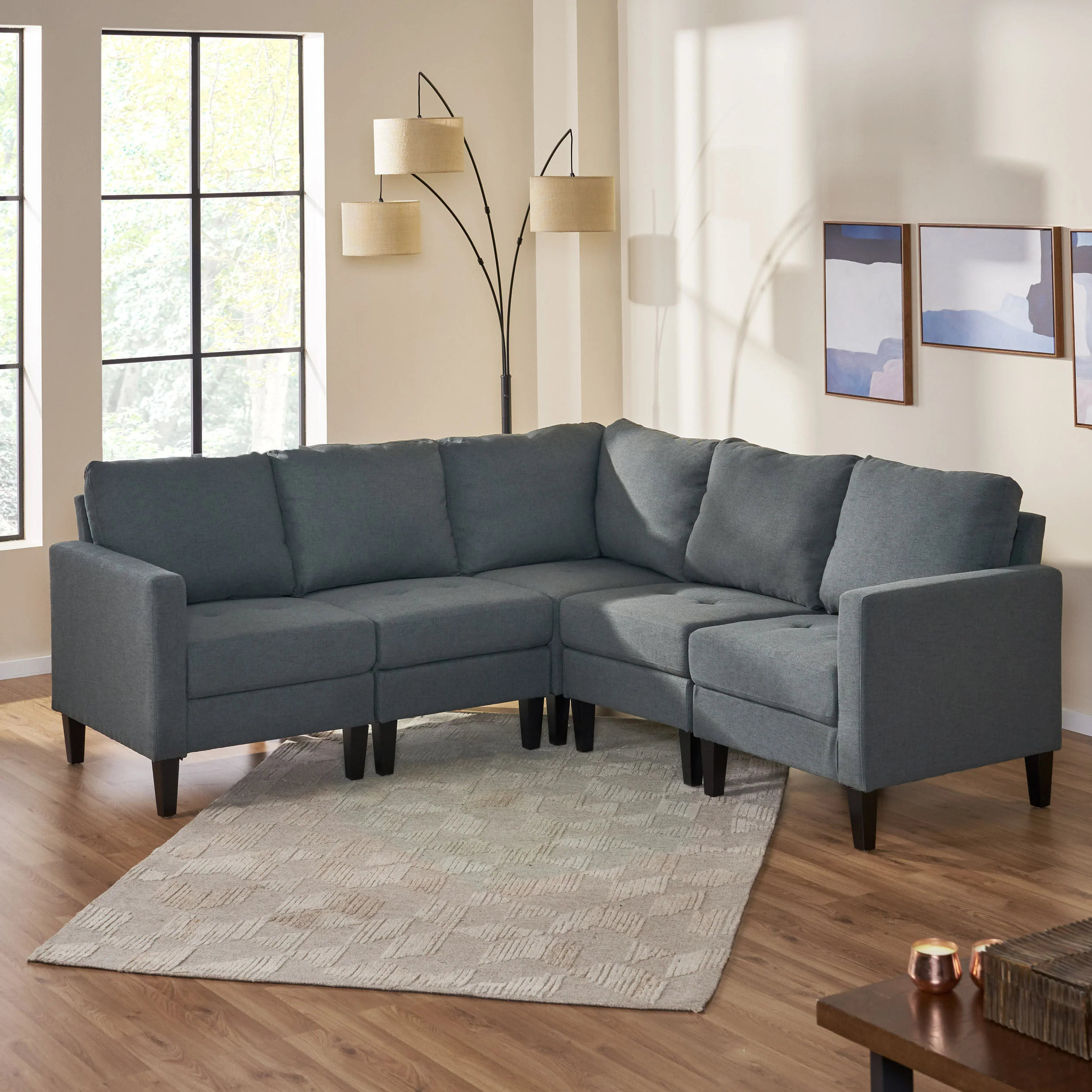 Bridger Fabric Sectional Couch - furnishings