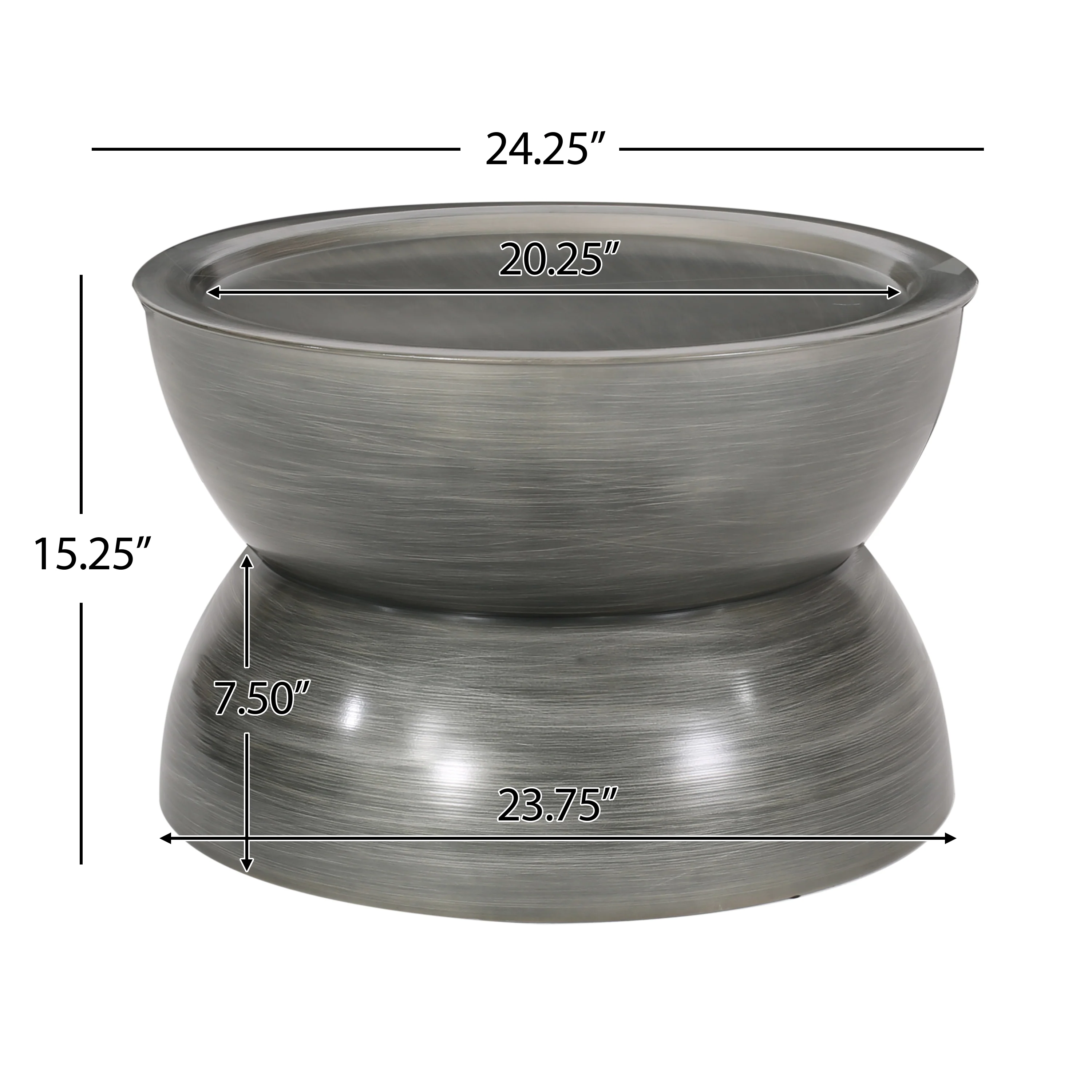 Sparling Modern Iron Hourglass Coffee Table - furnishings