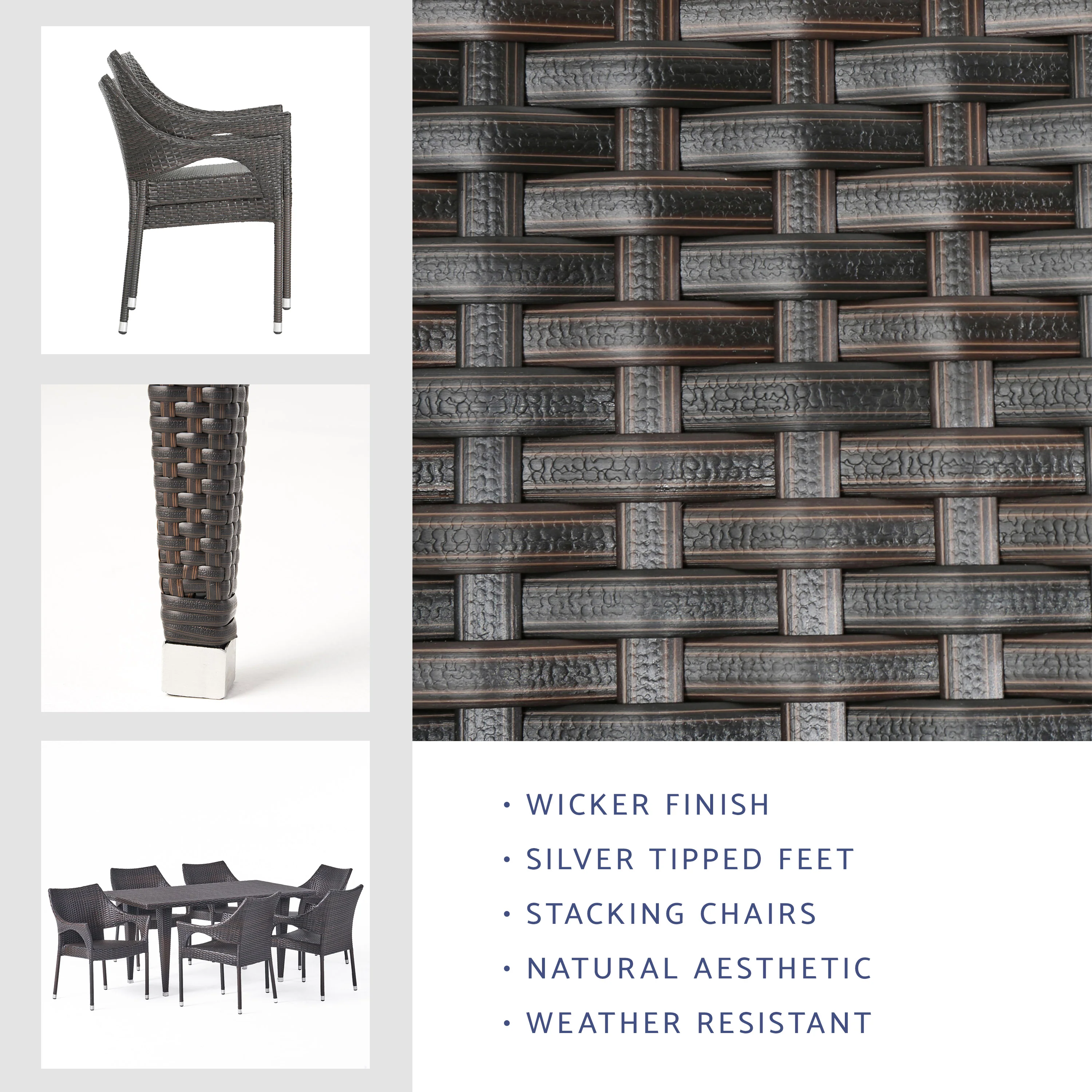 Del Mar 7-piece Outdoor Dining Set - furnishings
