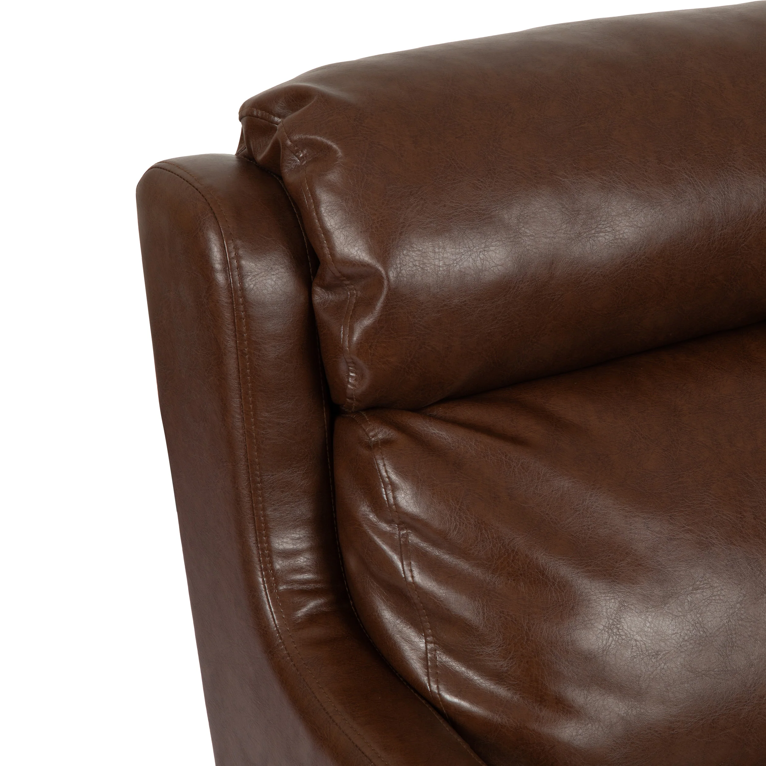 Baden Contemporary Pillow Tufted Faux Leather Club Chair - furnishings
