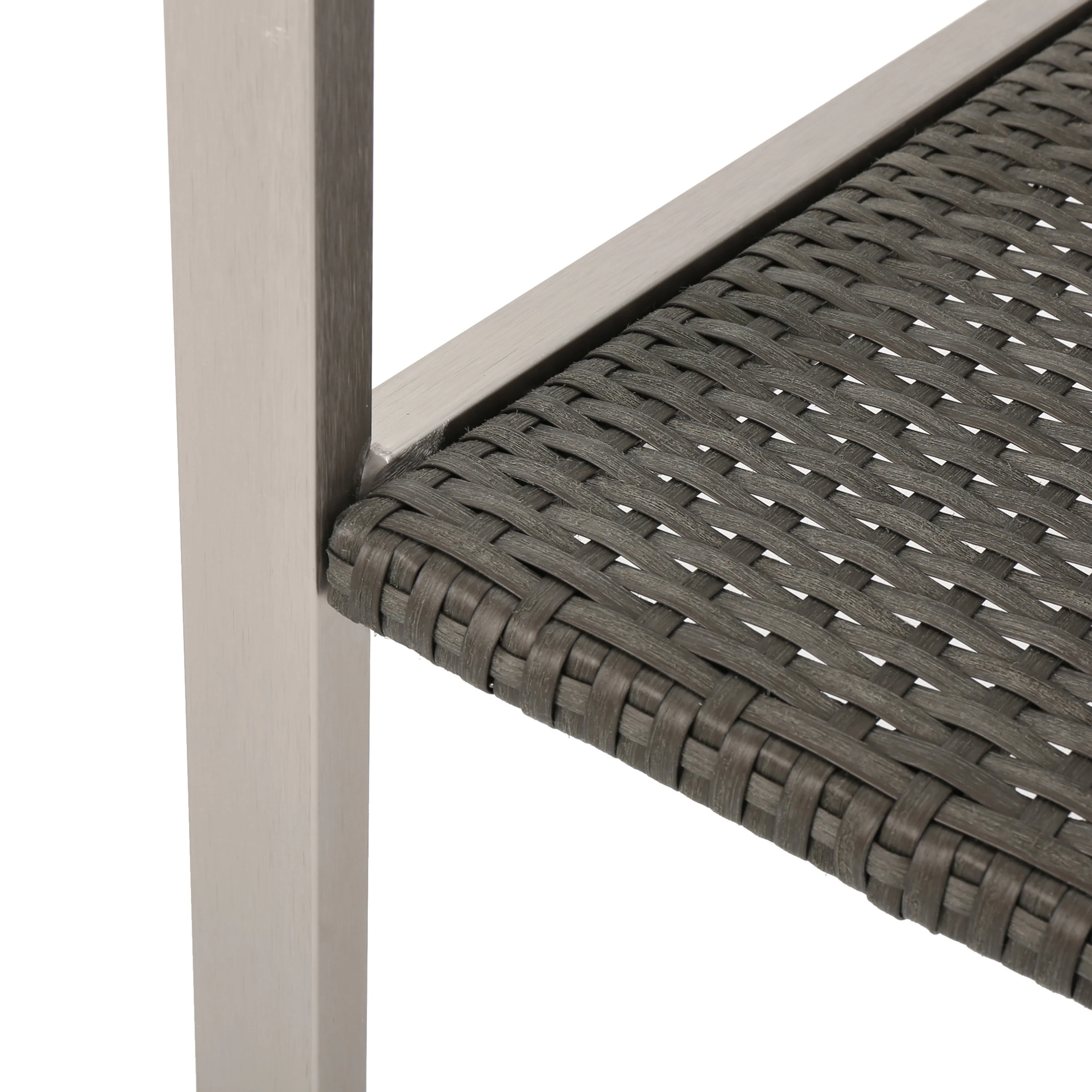 Coral Bay Outdoor 7Pc Grey Aluminum Dining Set w/ Glass Table Top - furnishings