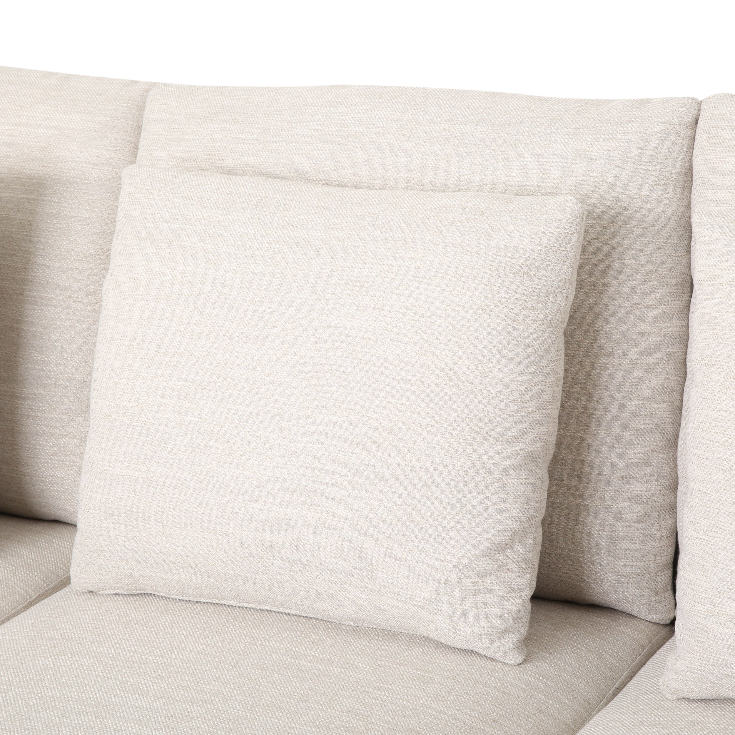 Noxon Contemporary Fabric 3 Seater Sofa with Accent Pillows - furnishings