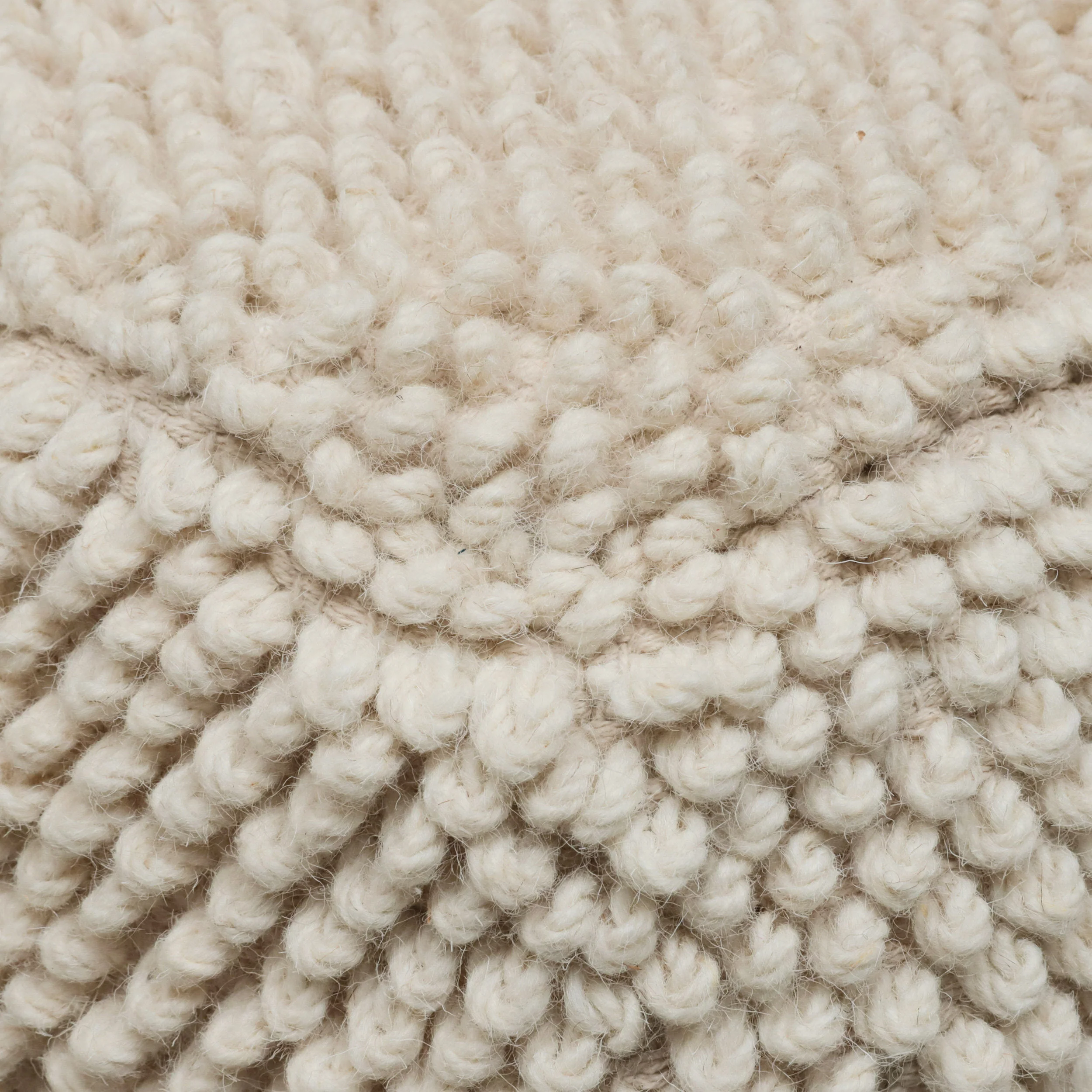 Wilsey Boho Handcrafted Tufted Fabric Square Pouf - furnishings