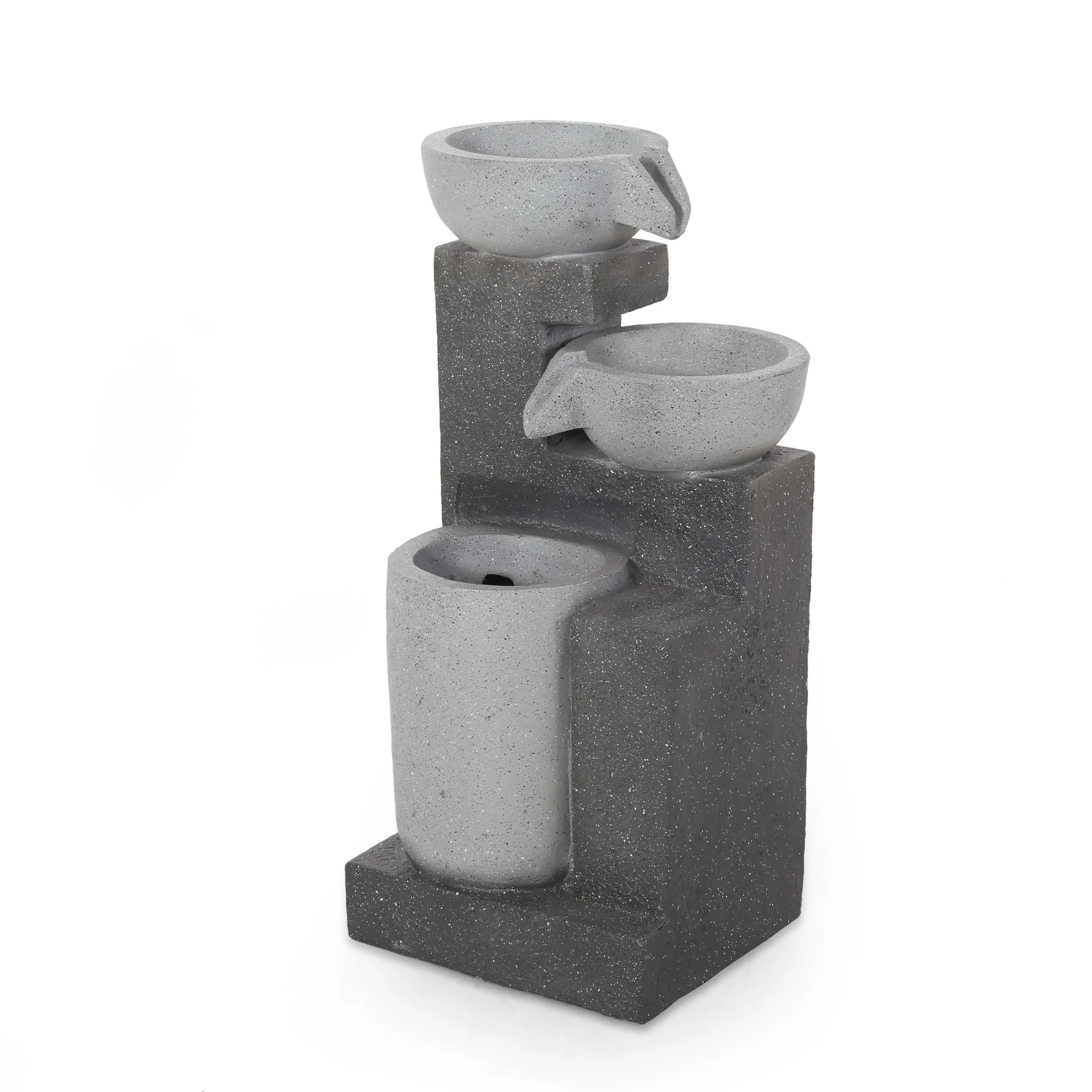 Colquitt Outdoor Modern 3 Tier Fountain - furnishings