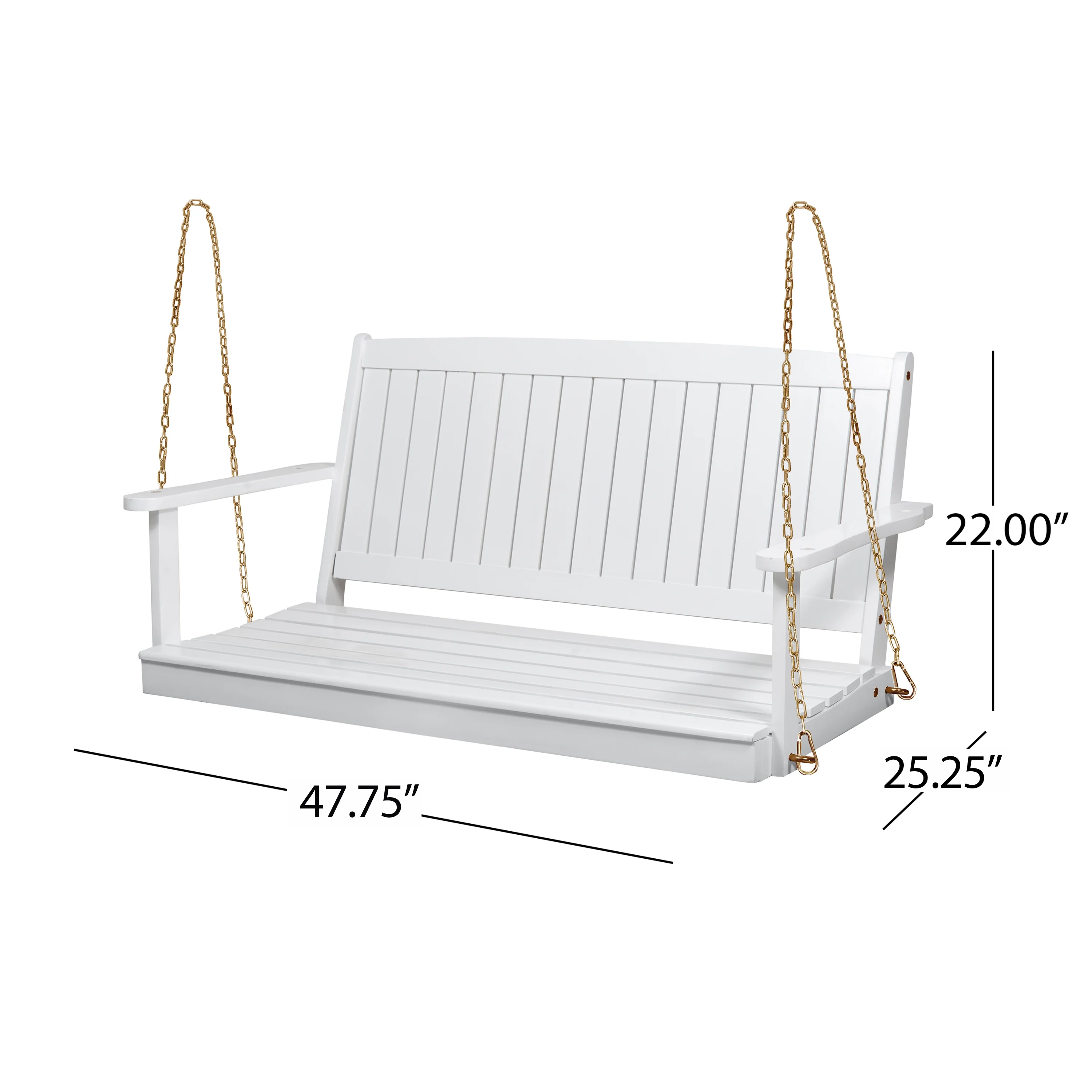 Caspian Outdoor Acacia Wood Porch Swing - furnishings