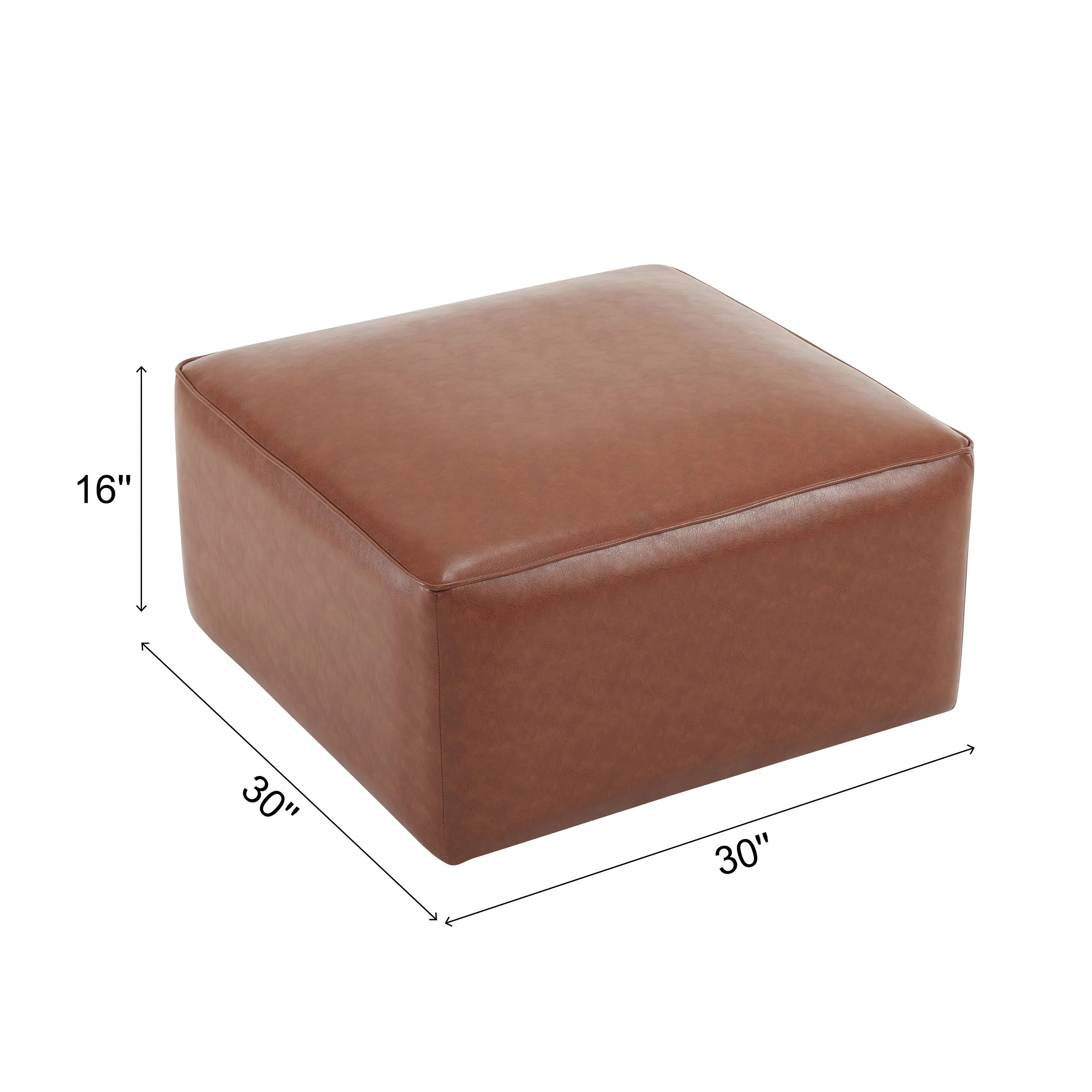 Mirabelle Indoor PU Ottoman - furnishings