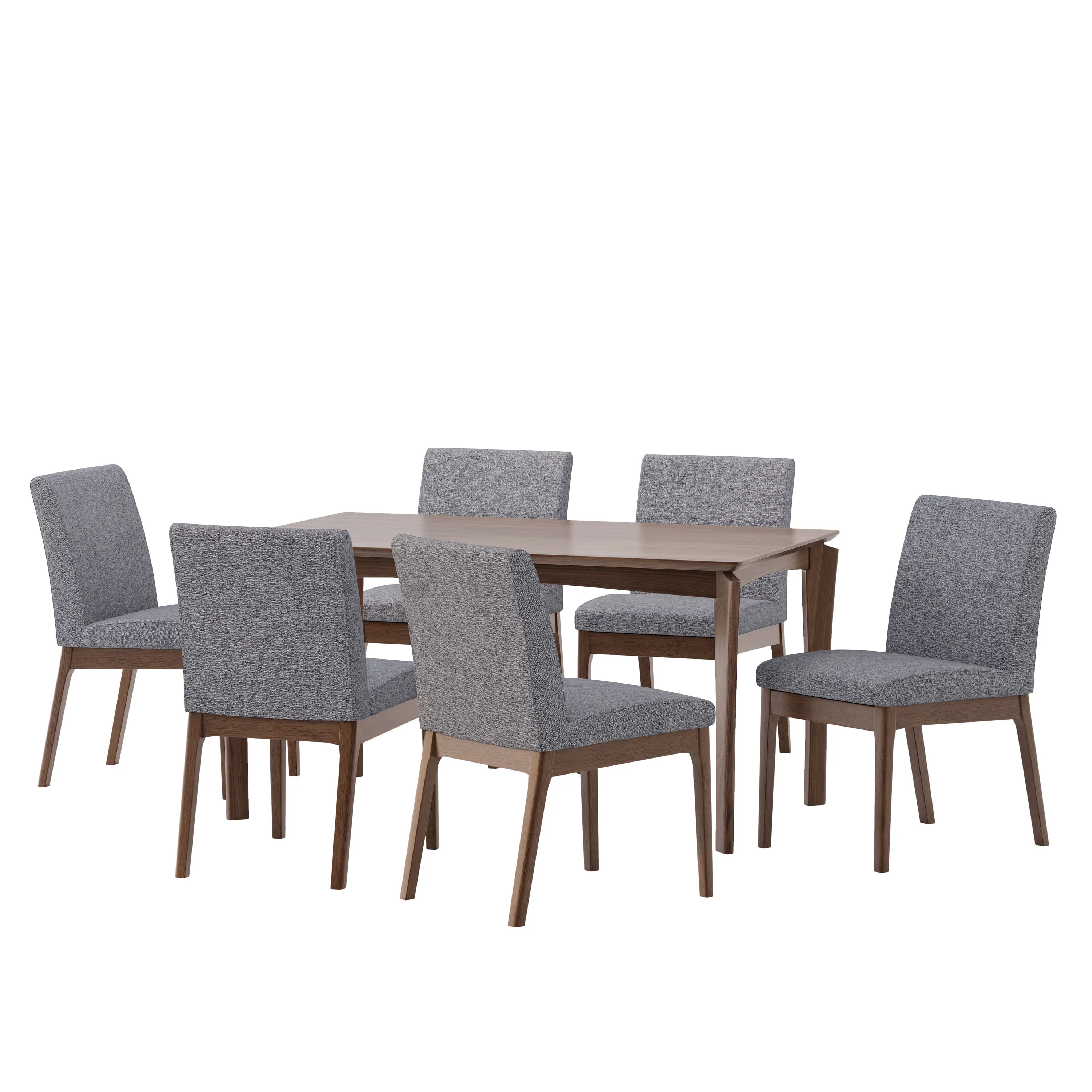 Ballantrae Wood and Fabric 7 Piece Dining Set - furnishings