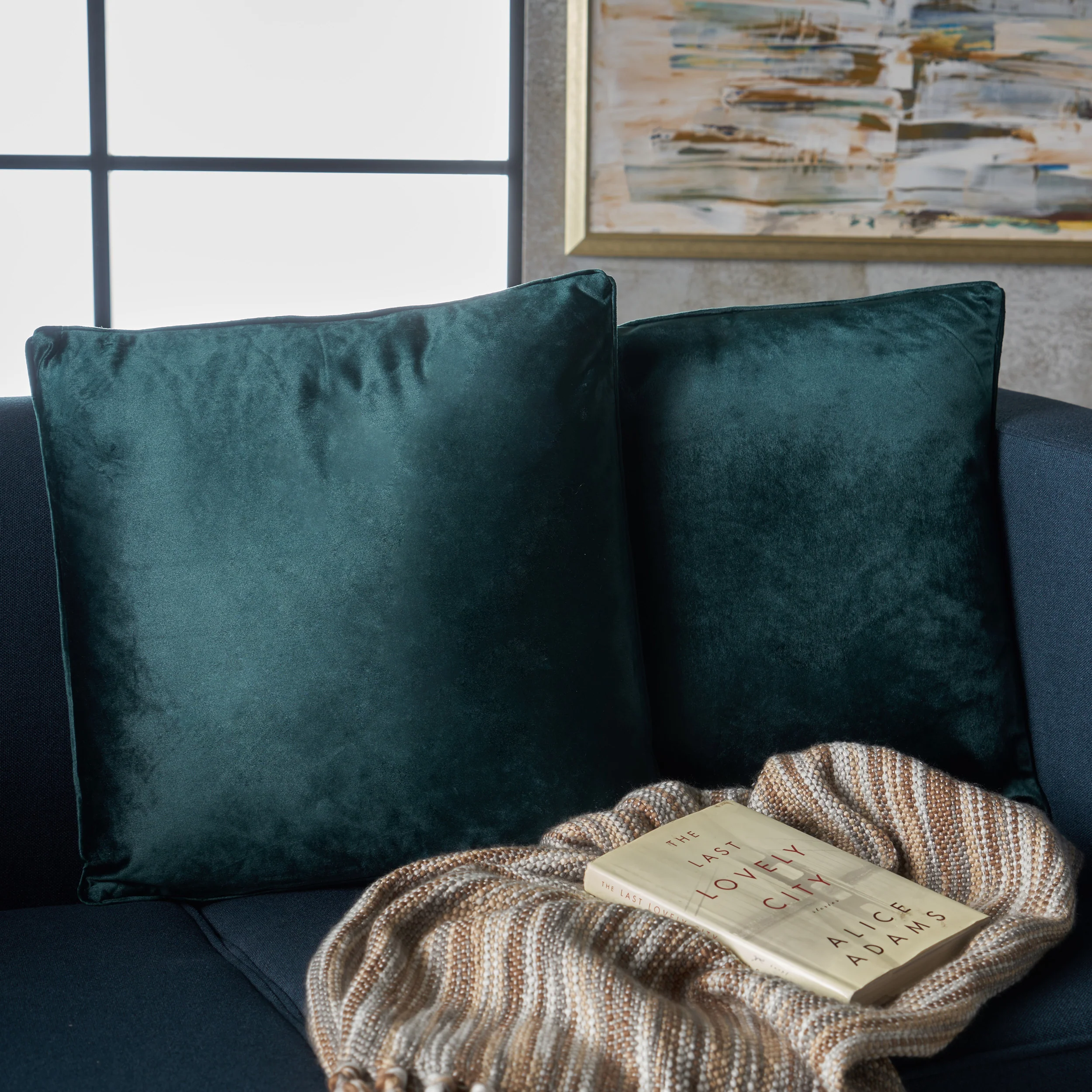 Velvin Modern Fabric Throw Pillows (Set of 2) - furnishings