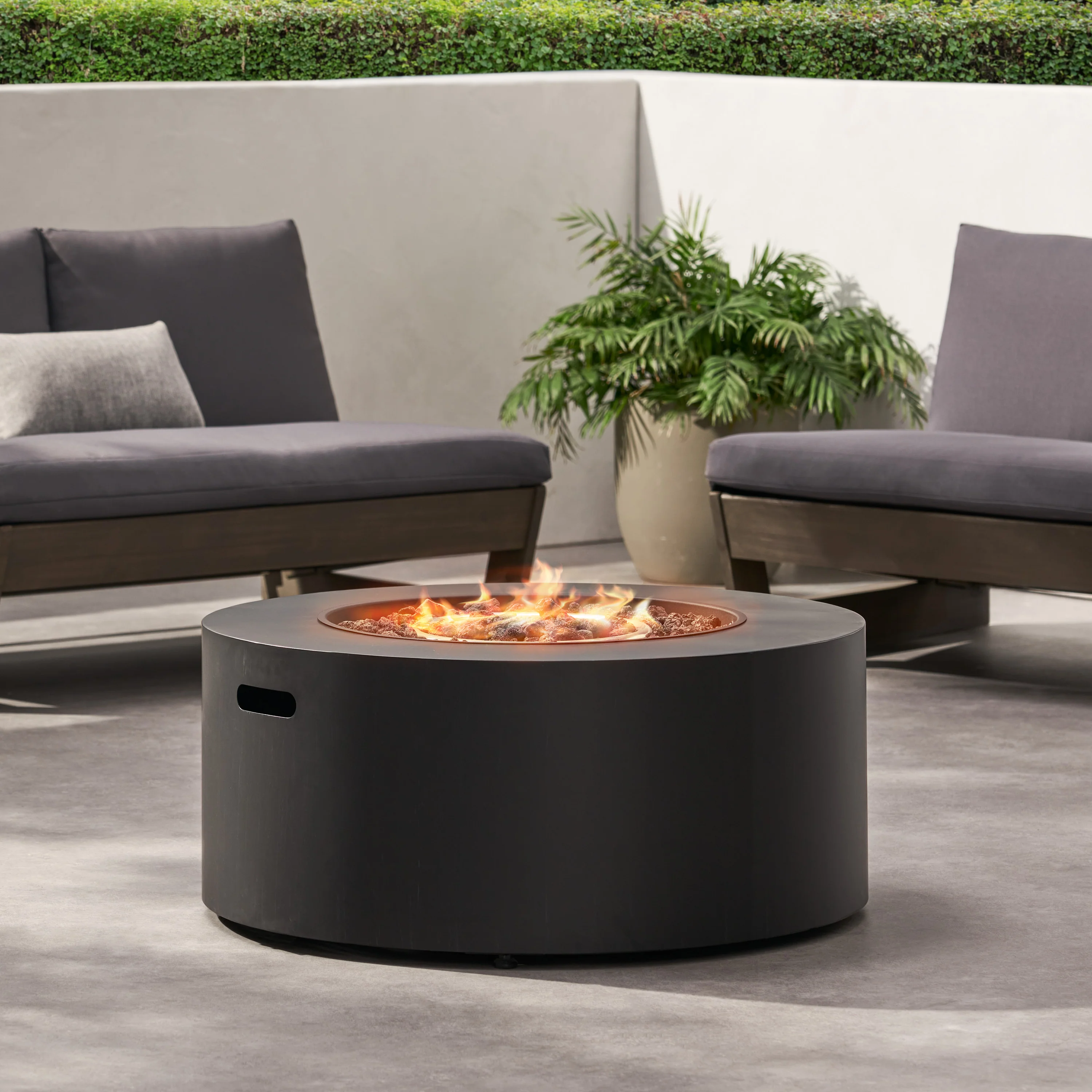 Jasmine Outdoor 40,000 BTU Circular Fire Pit (No Tank Holder) - furnishings