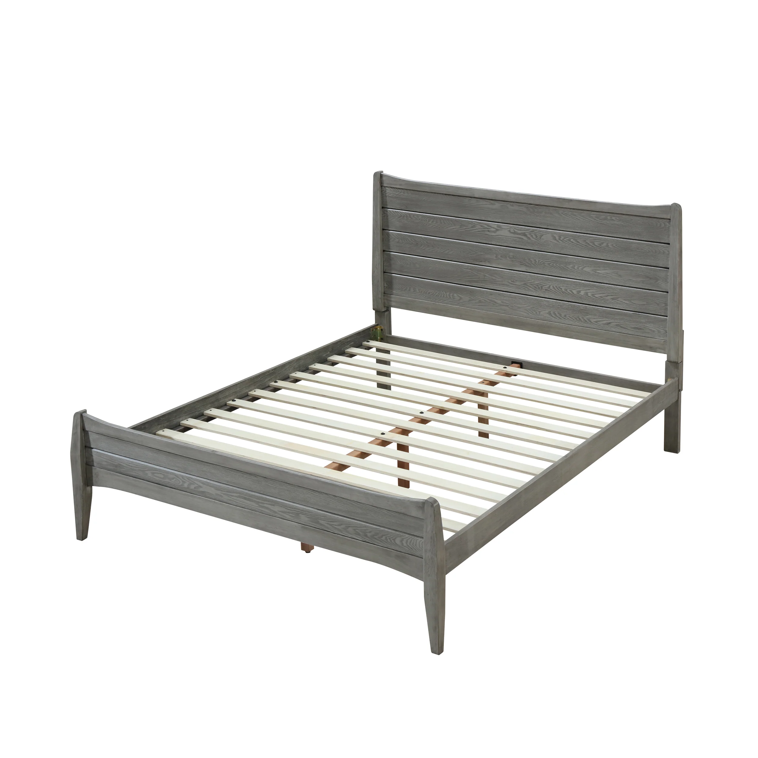 Lakshana Rustic Wooden Queen Platform Bed - furnishings
