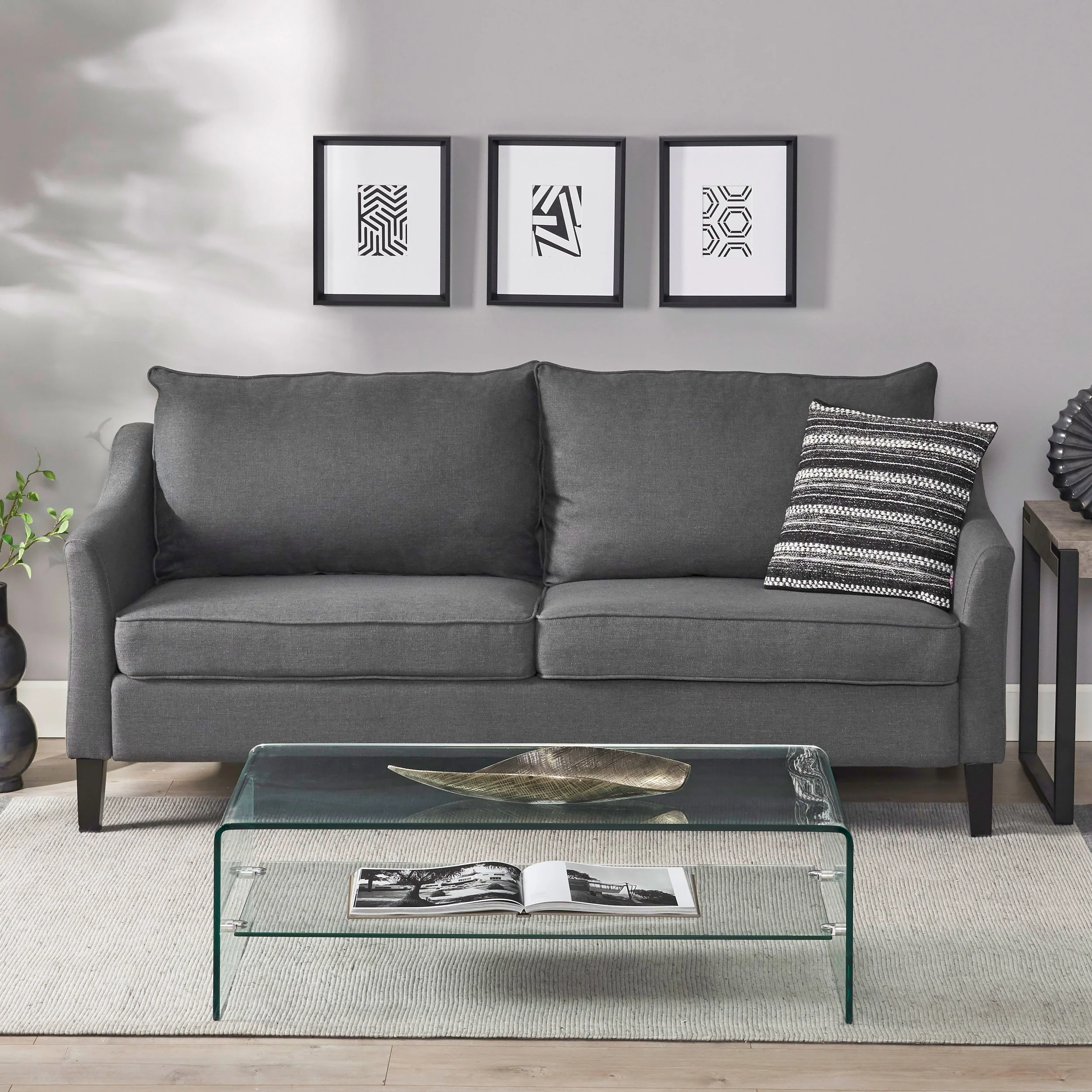 Tess Contemporary Fabric 3 Seater Sofa - furnishings