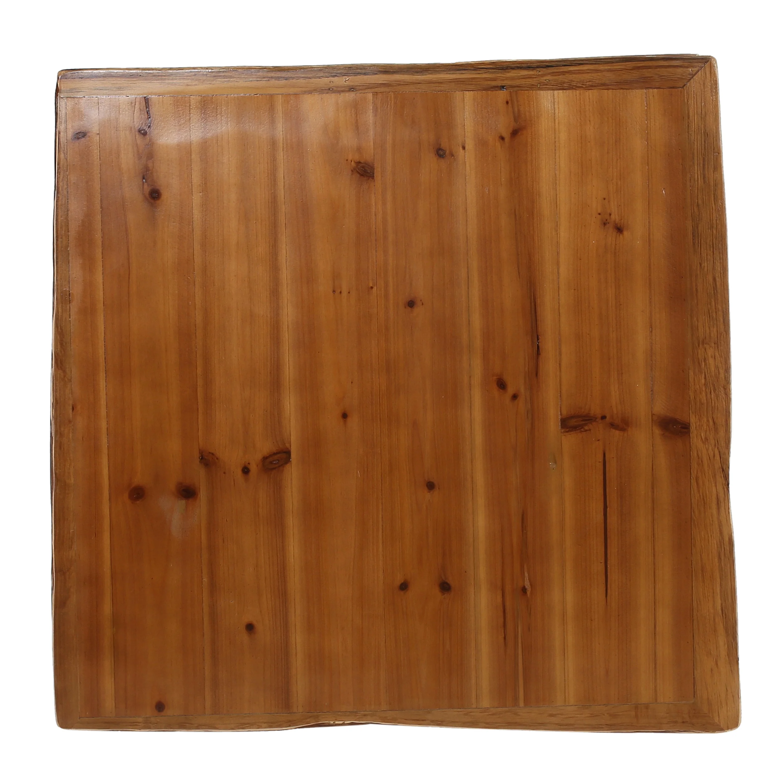 Regent Natural Finish Firwood Faux Live Edge End Table - furnishings