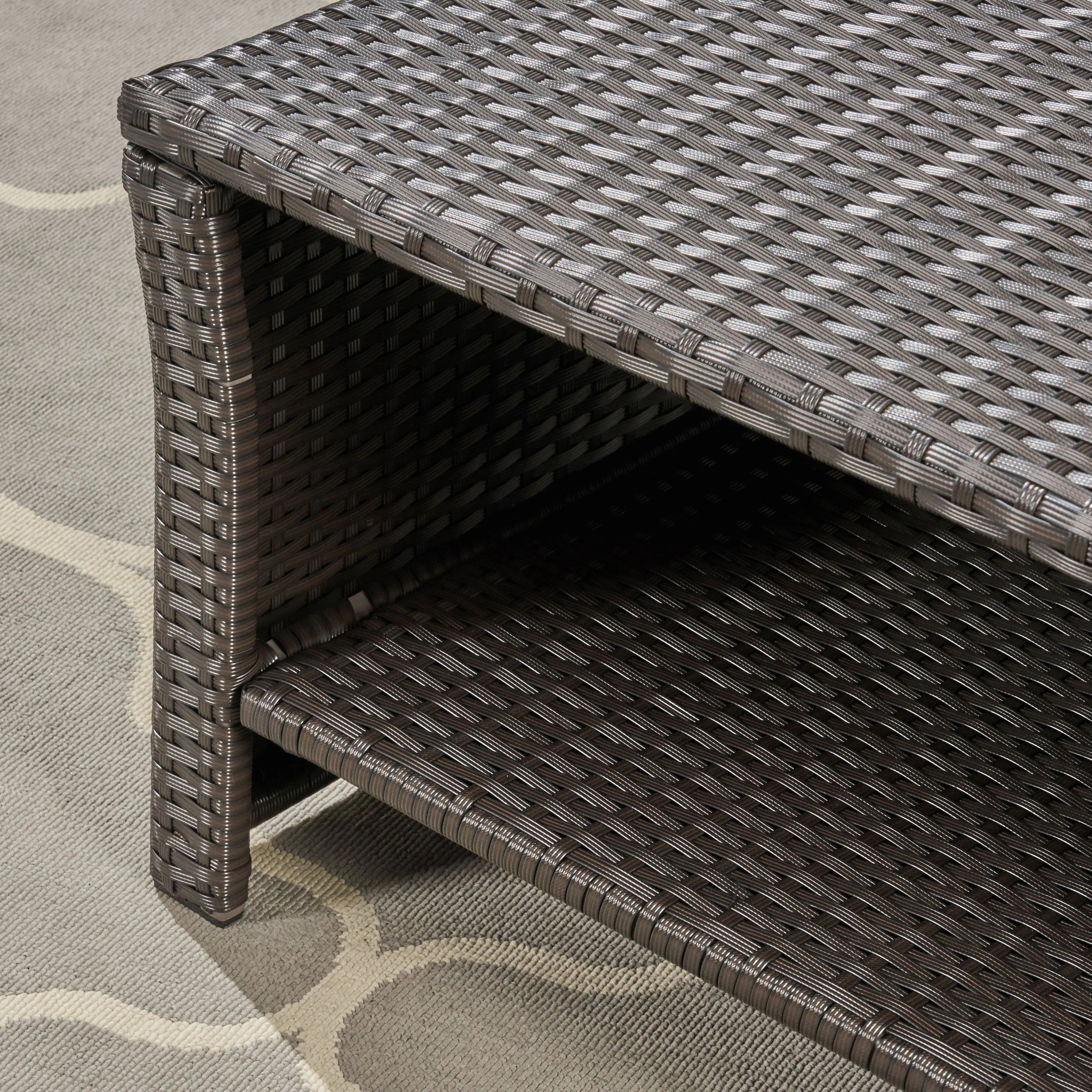 Lucia Outdoor 7 Seater Wicker Chat Set - furnishings