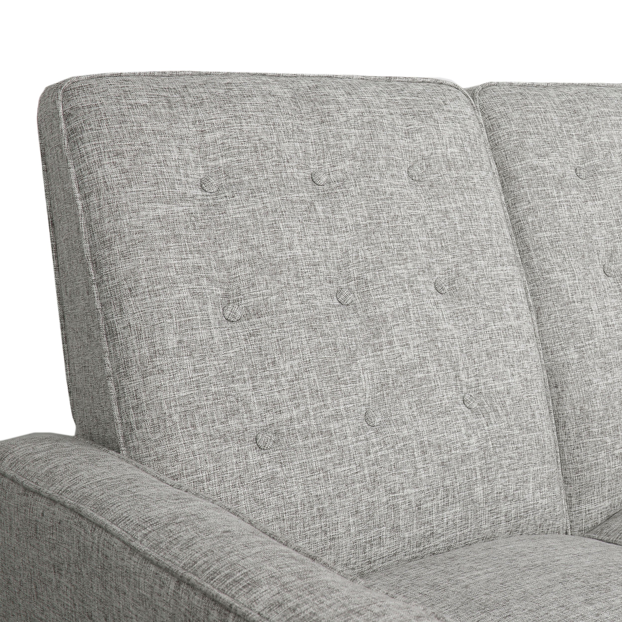 Manville Contemporary Tufted Loveseat Pushback Recliner - furnishings