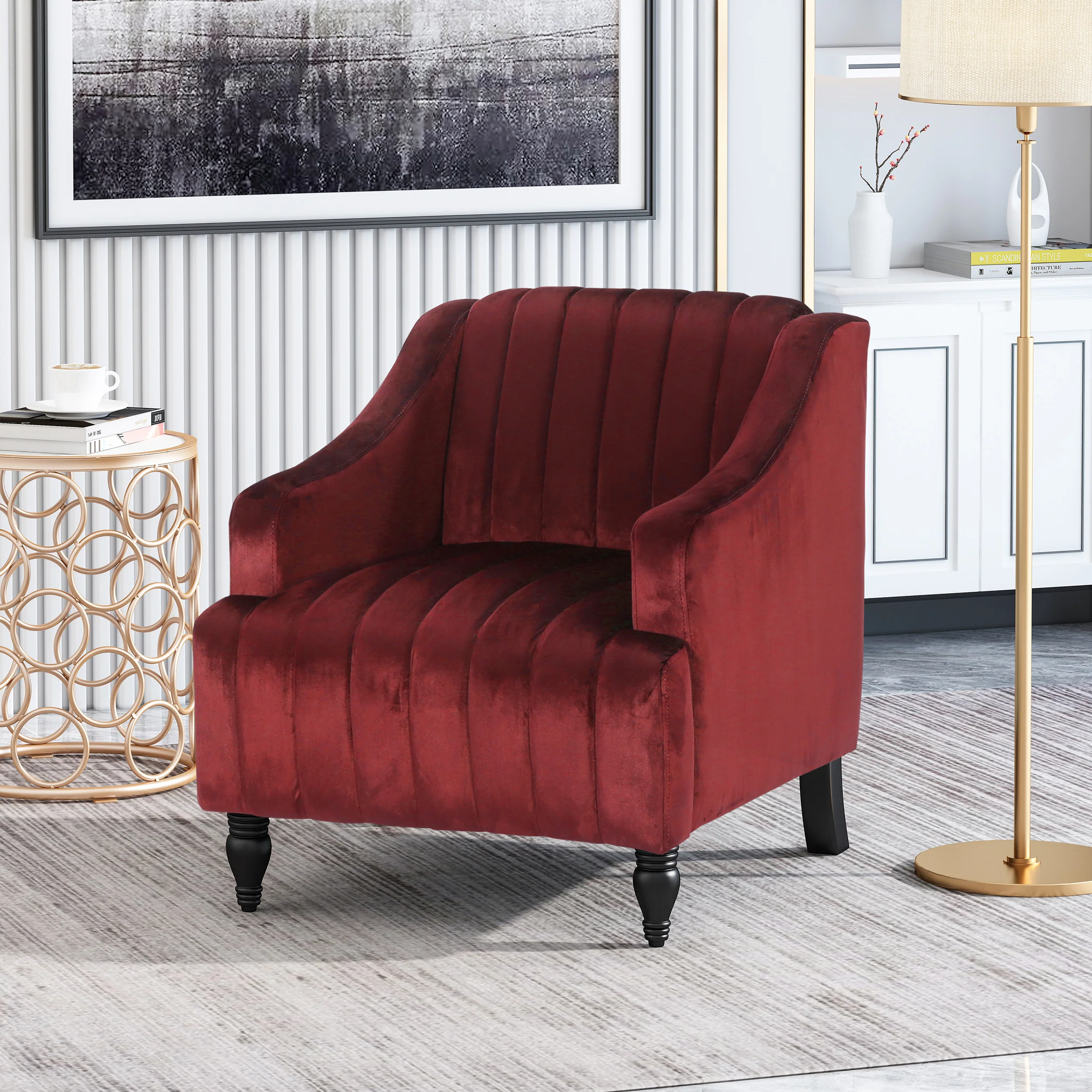 Envy Glam Velvet Club Chair - furnishings