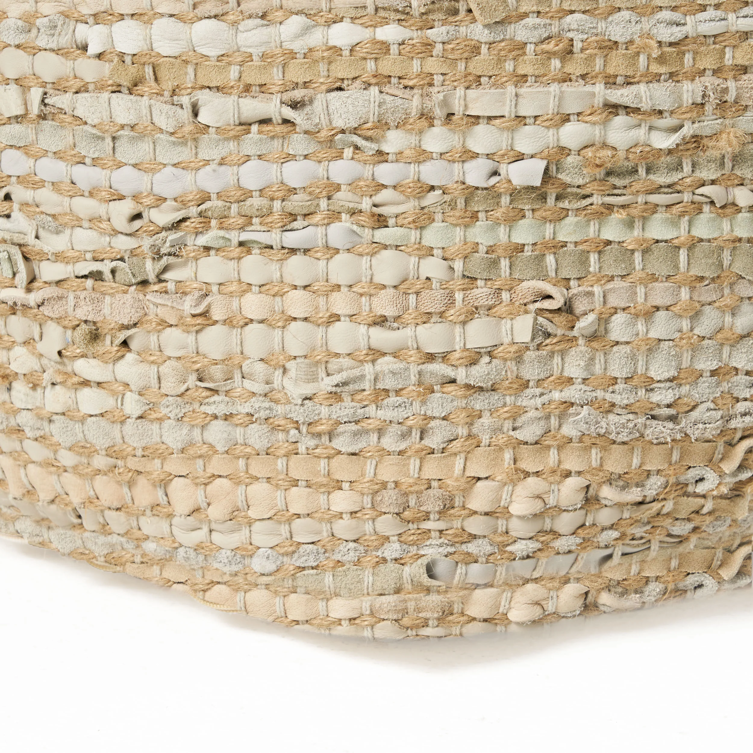 Glencoe Boho Handcrafted Fabric Cube Pouf - furnishings