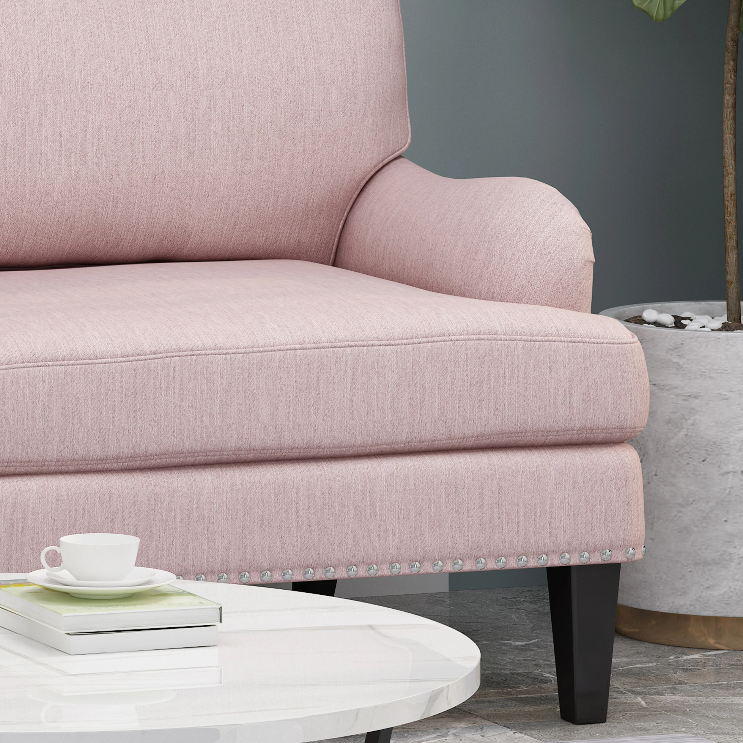 Karsyn Contemporary Fabric Loveseat - furnishings