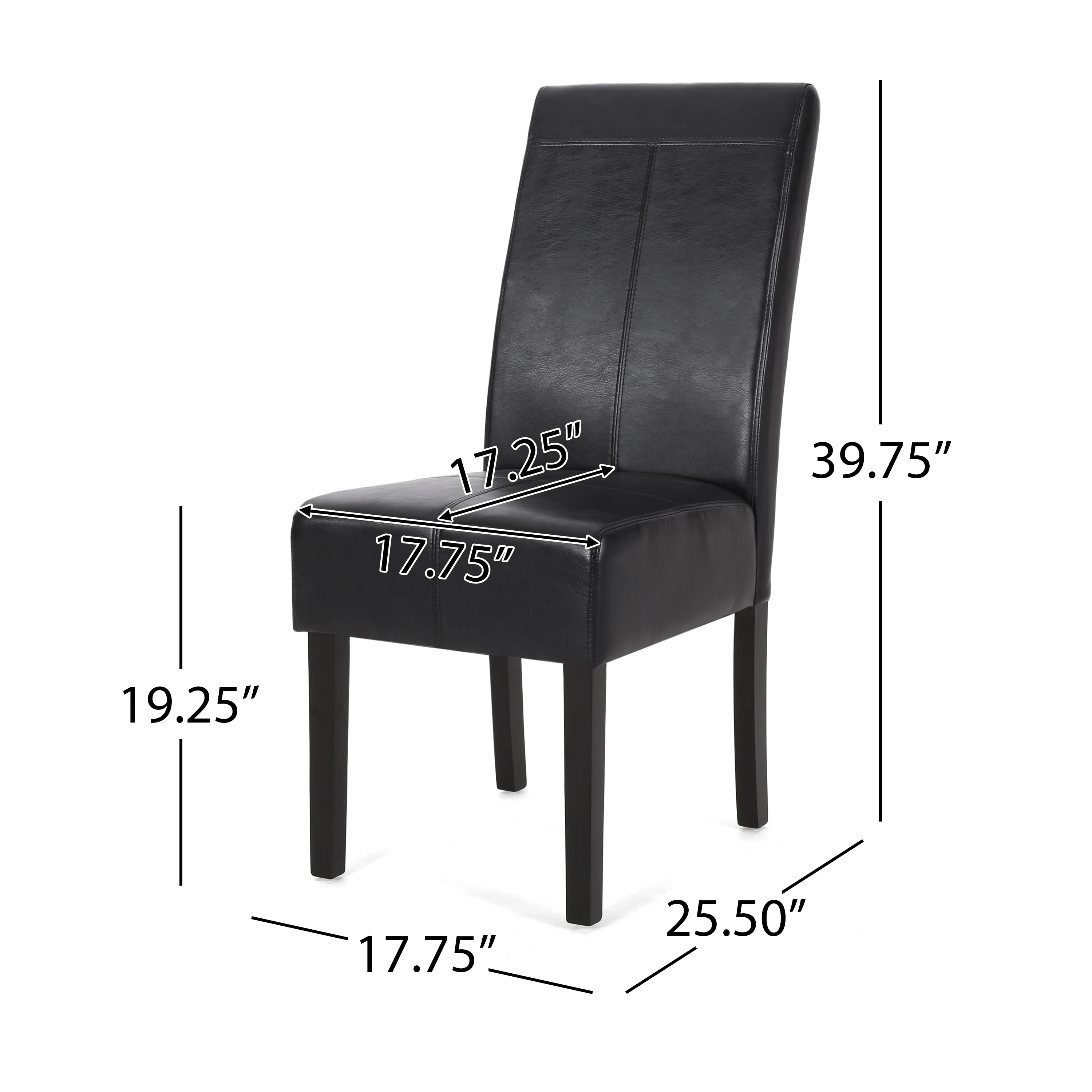 Percival Contemporary Upholstered T-Stitch Dining Chairs, Set of 2 - furnishings