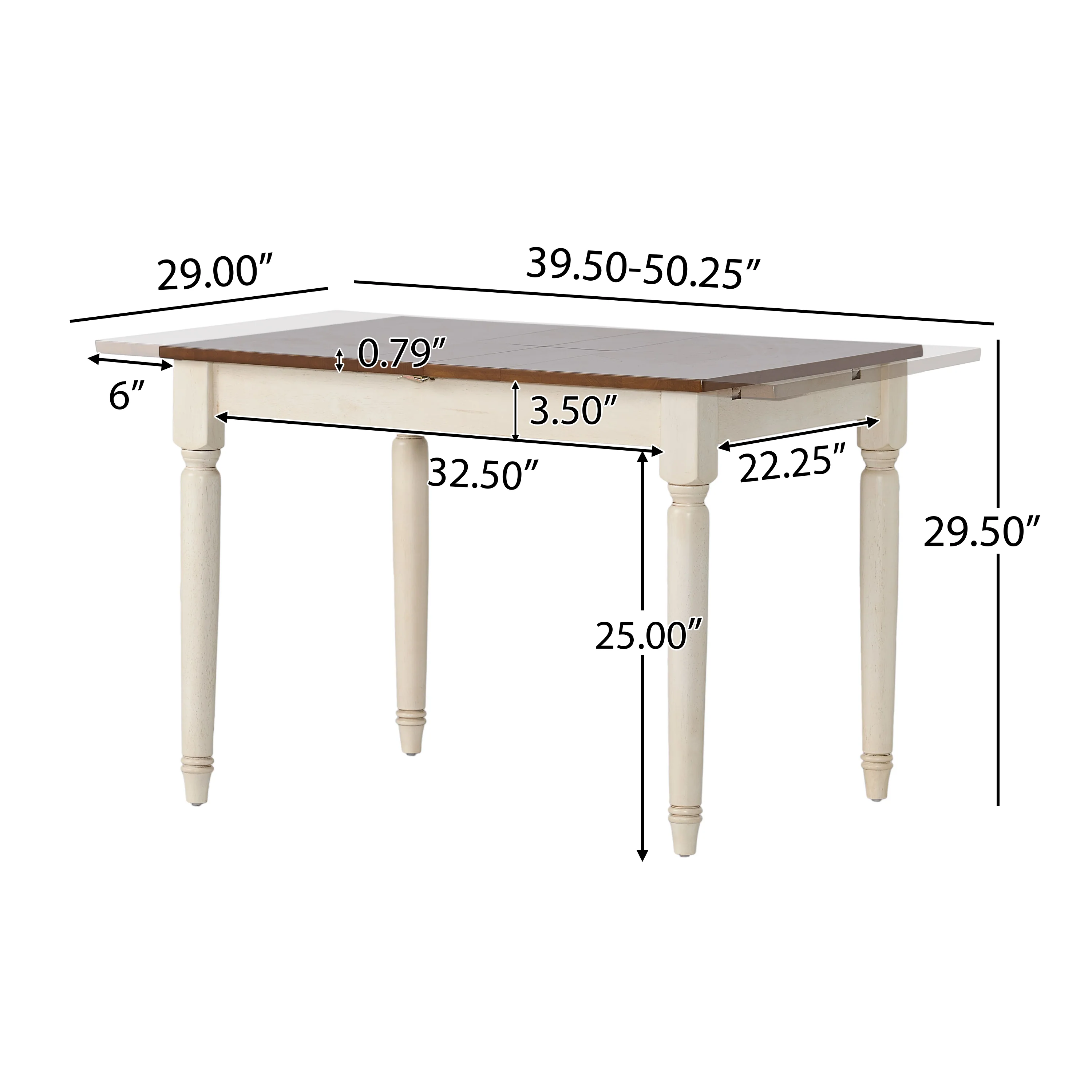 Gates 5-piece Spindle Wood Dining Set with Leaf Extension - furnishings