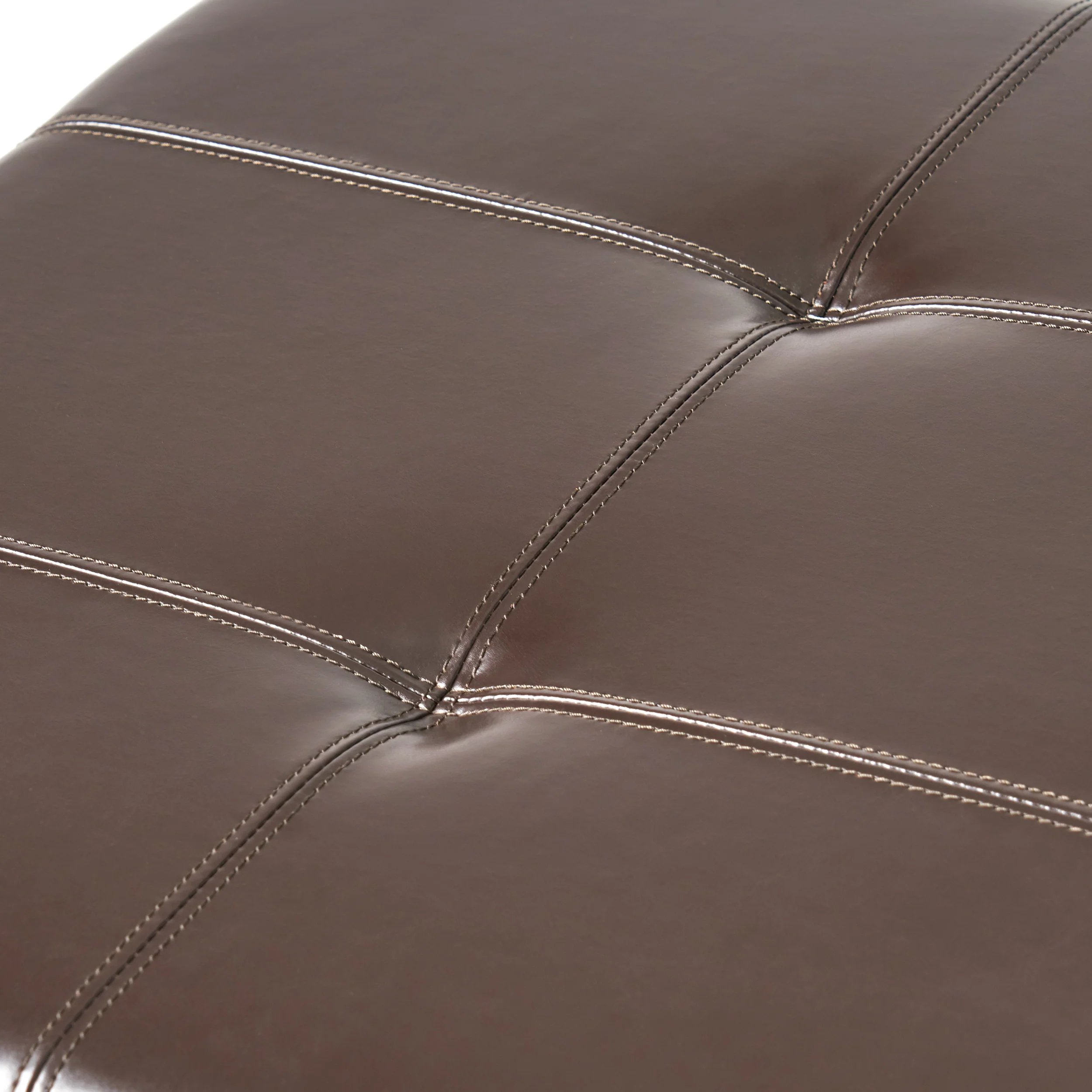 Alpine Leather Storage Ottoman Coffee Table - furnishings