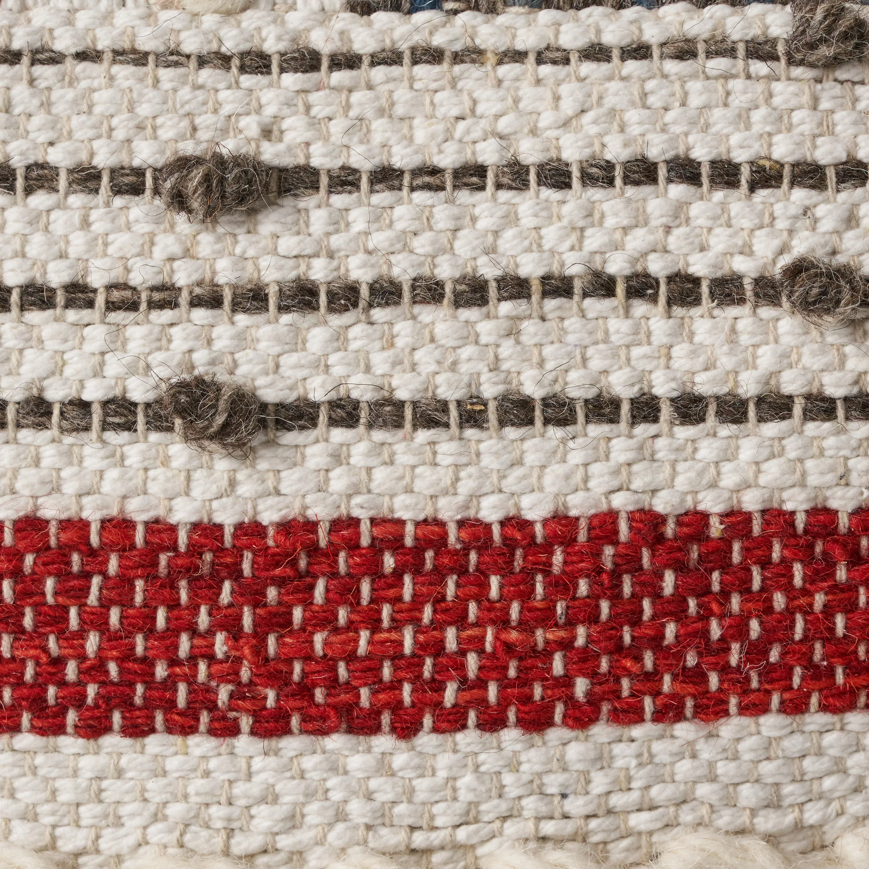 Aren Boho Wool and Cotton Ottoman Pouf - furnishings