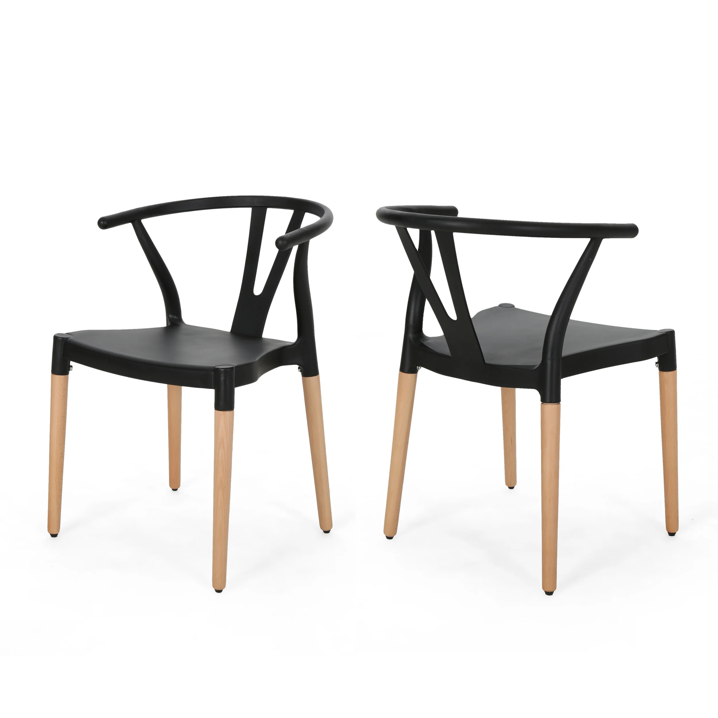 Victoria Modern Dining Chair with Beech Wood Legs (Set of 2) - furnishings
