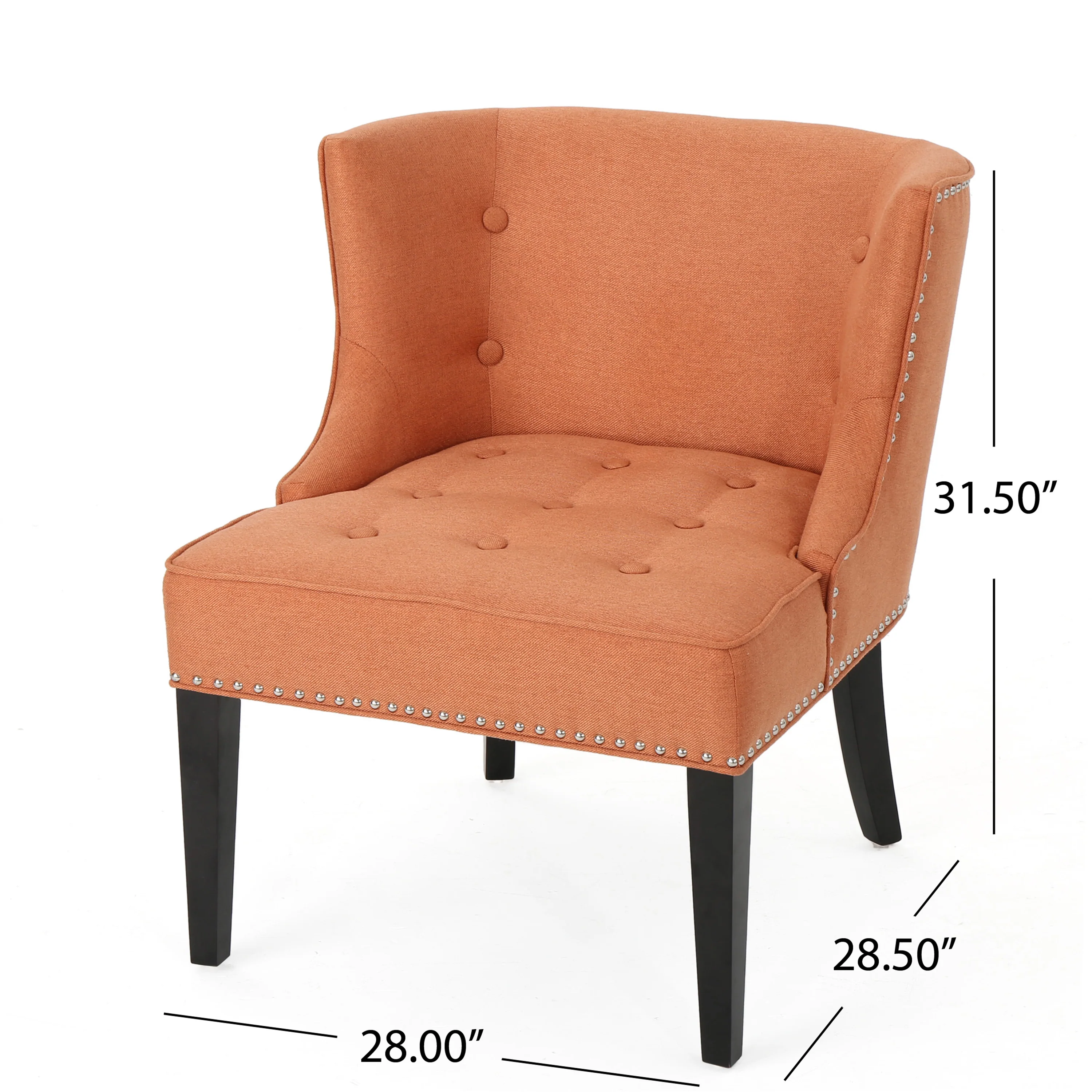 Adelina Contemporary Upholstered Accent Chair with Nailhead Trim - furnishings