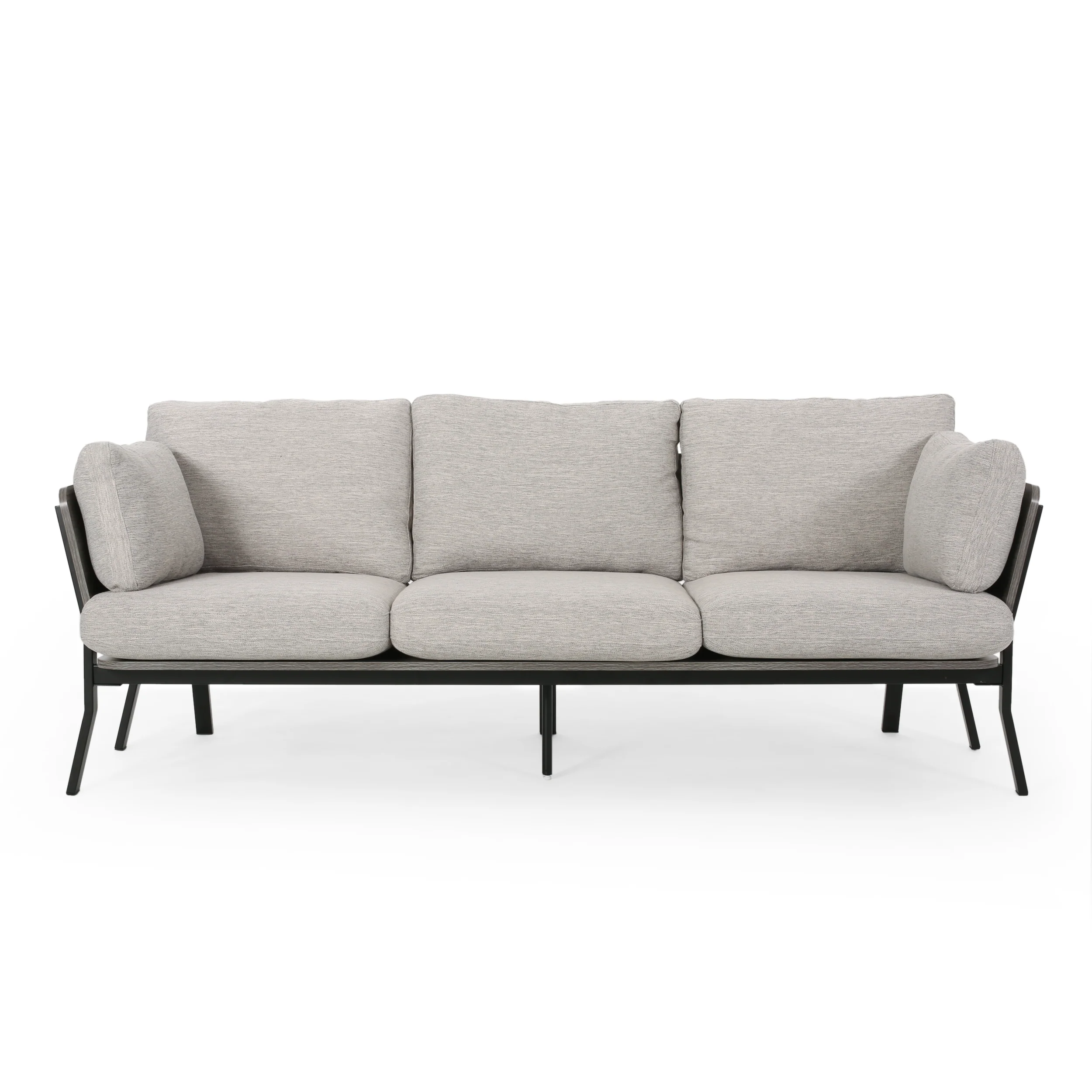 Athea Mid-Century Modern 3 Seater Wood Frame Sofa - furnishings