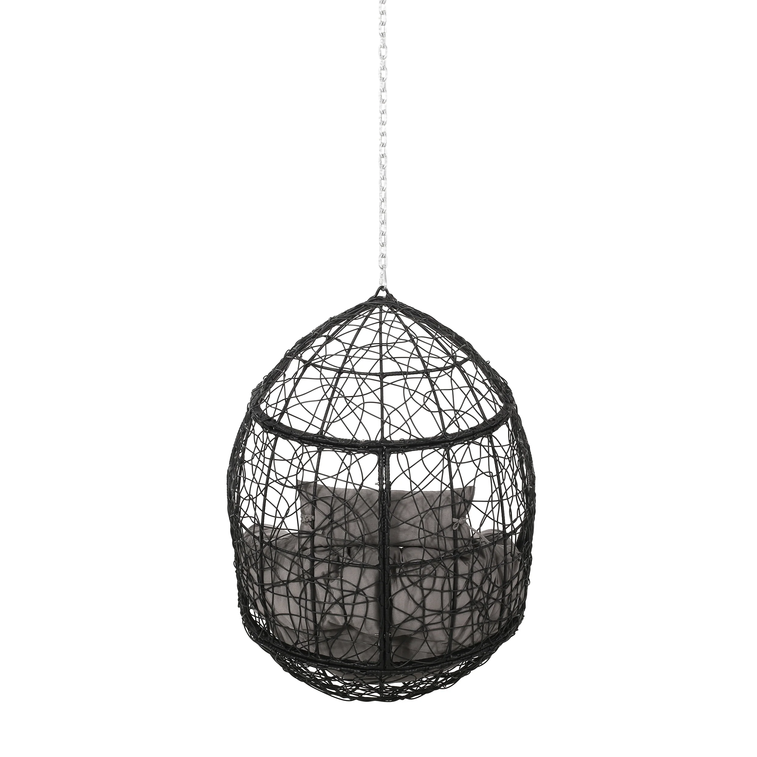 Alannah Outdoor and Indoor Wicker Hanging Chair with 8 Foot Chain (NO STAND) - furnishings