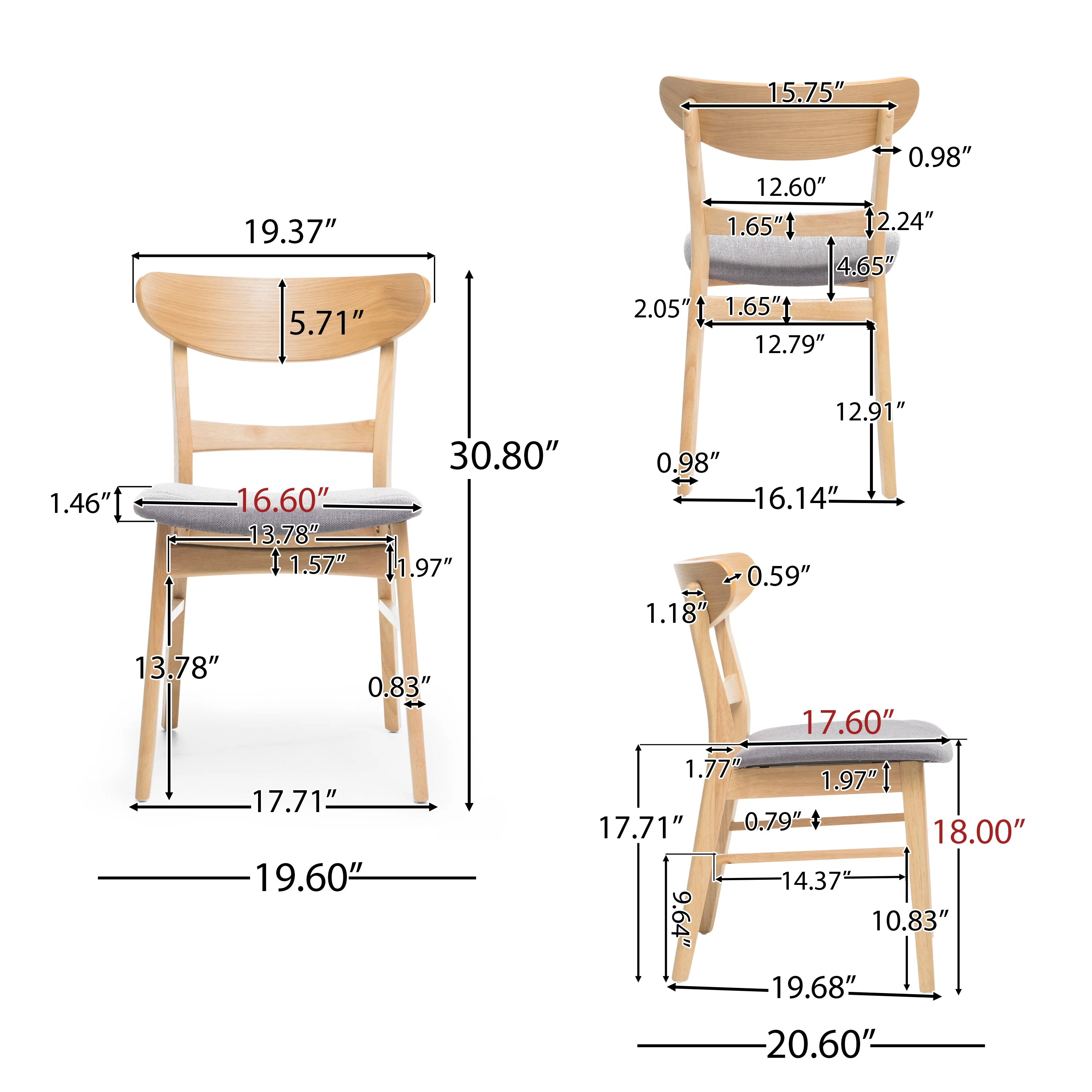 Isador Mid-Century Modern Dining Chairs (Set of 4) - furnishings