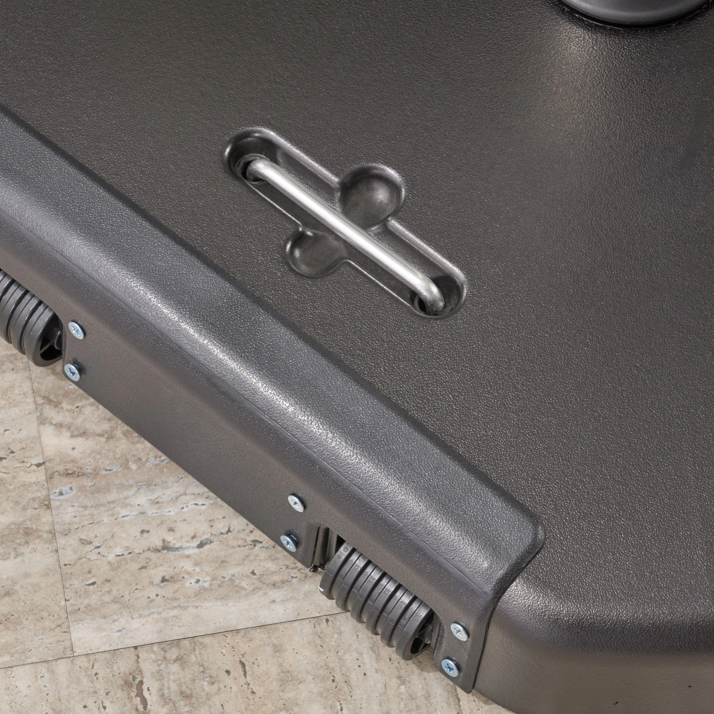 Kelly Outdoor 132lb Concrete Circular Umbrella Base with Stainless Steel Collar - furnishings