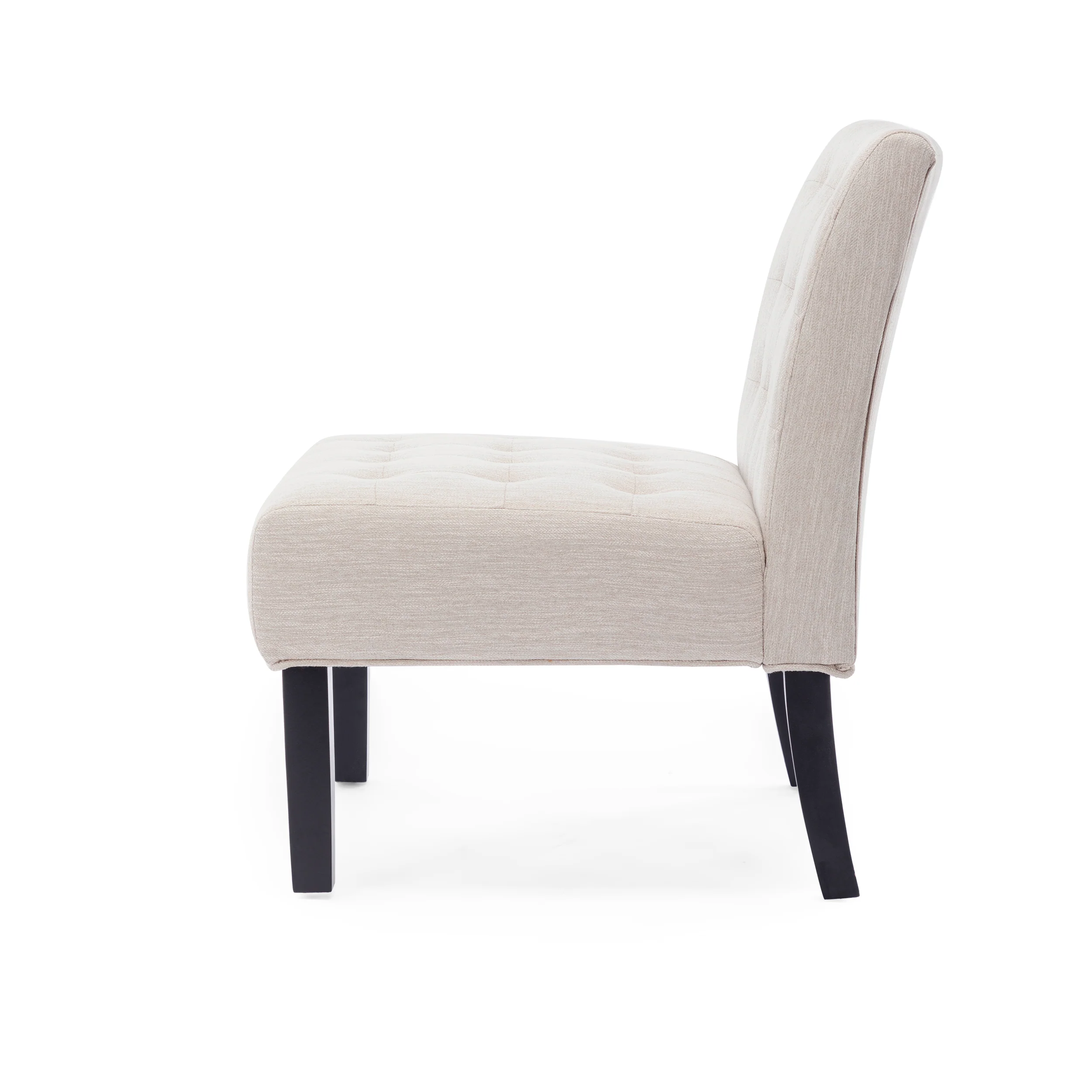 Mulligan Contemporary Fabric Tufted Slipper Chairs, Set of 2 - furnishings