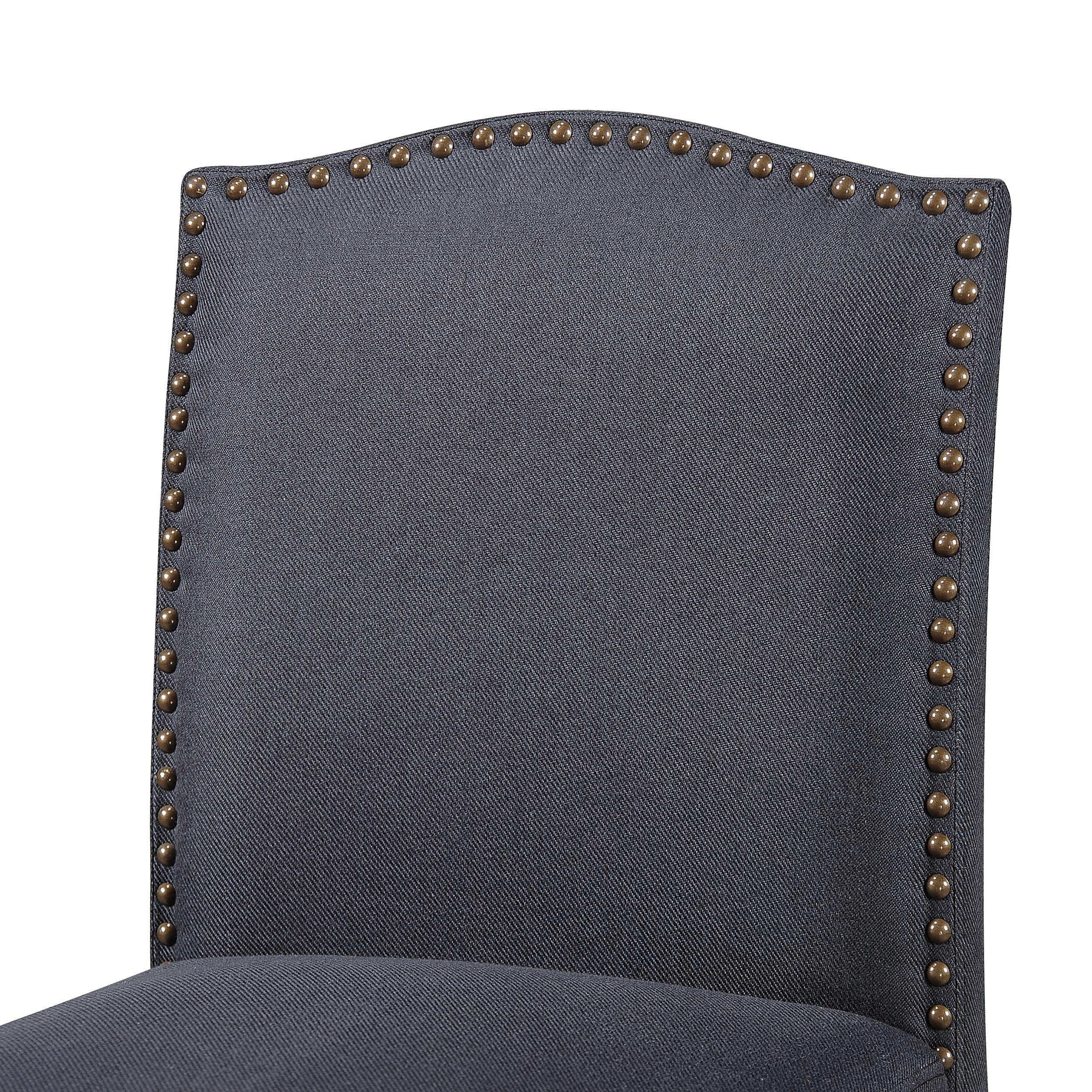Kainu Dark Charoal Fabric Barstools, Set of 2 - furnishings
