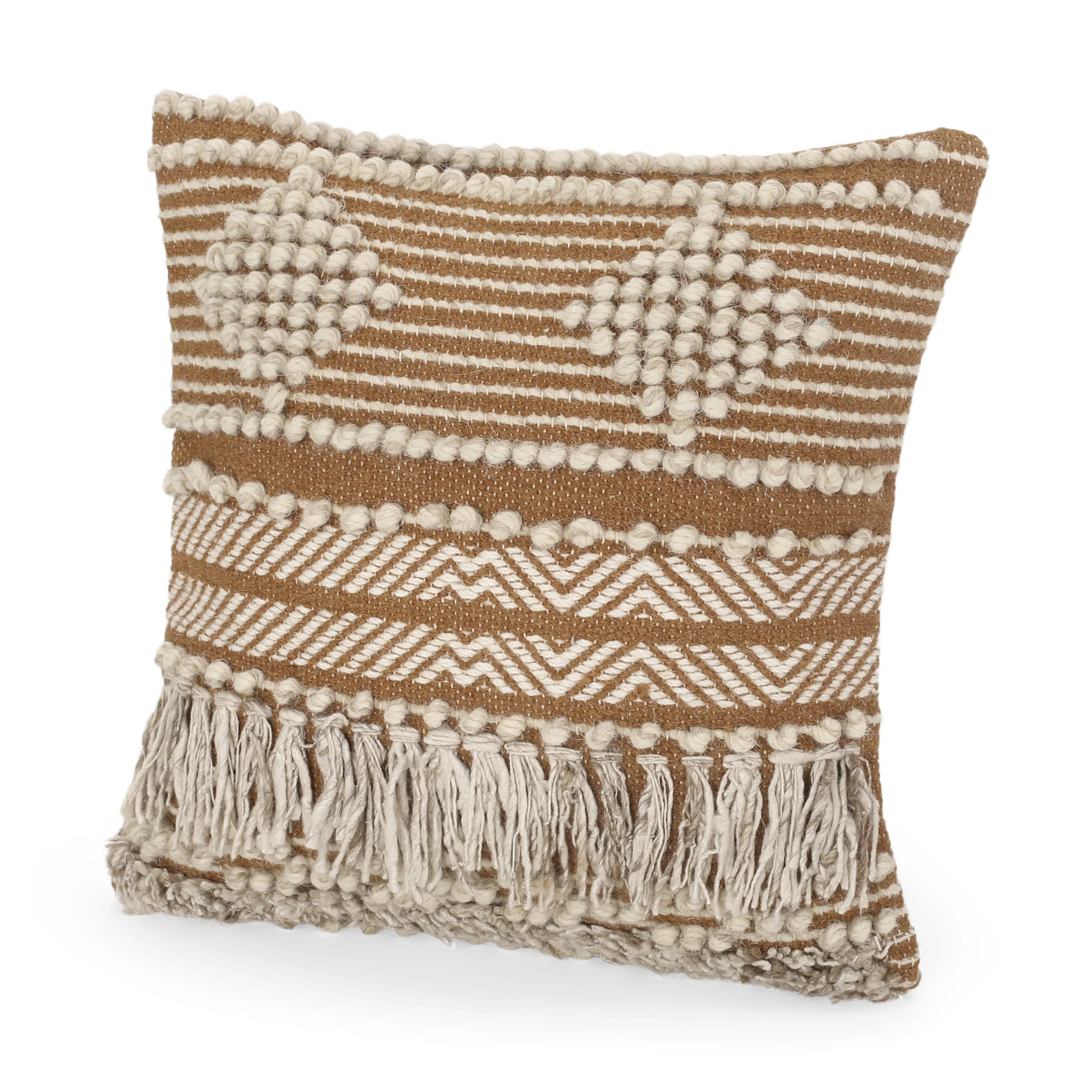 Nahyla Macrame Boho Throw Pillow - furnishings