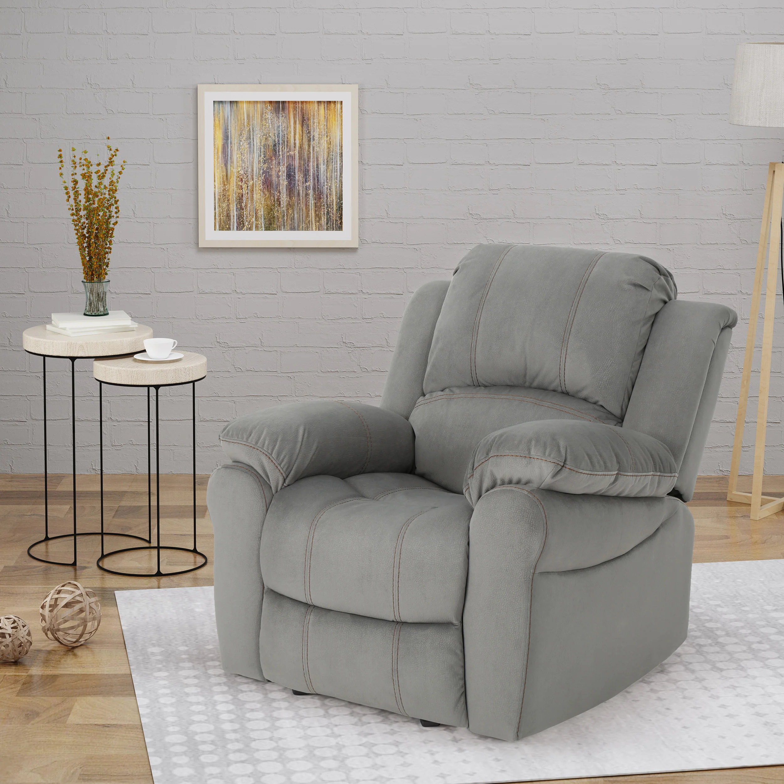 Edwin Bubba Microfiber Gliding Recliner - furnishings