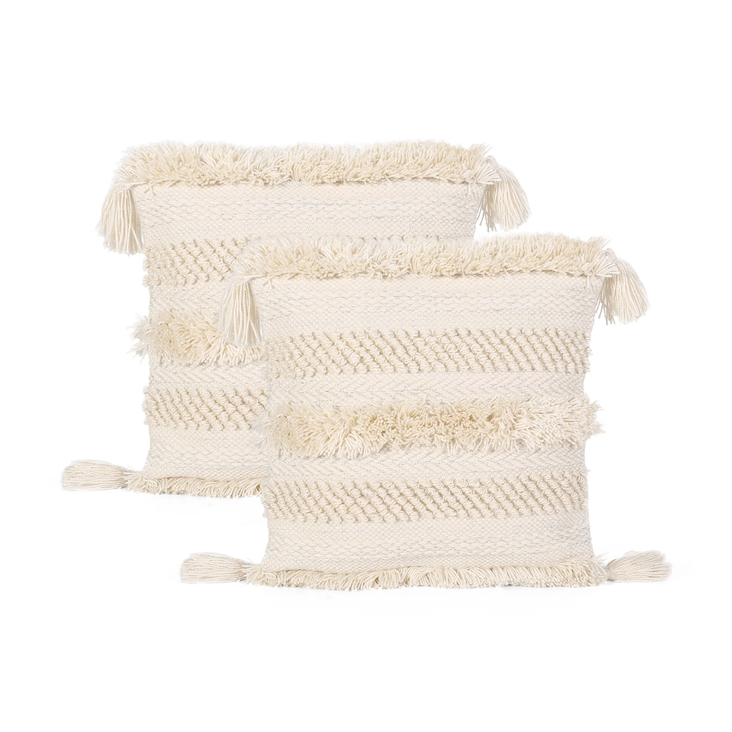 Linda Boho Yarn and Cotton Throw Pillow - furnishings