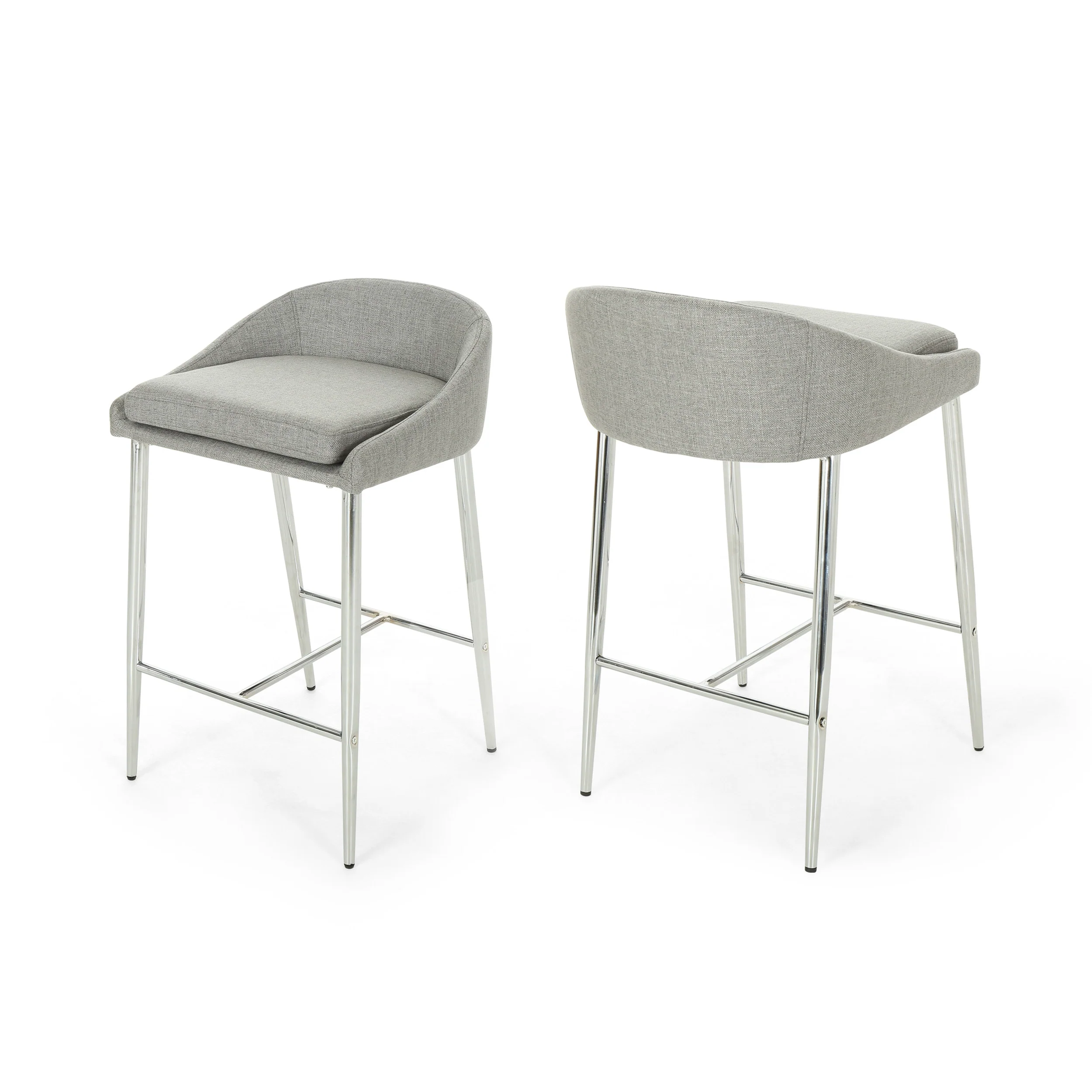 Fanny Upholstered Counter Stools, Modern, Upholstered (Set of 2) - furnishings