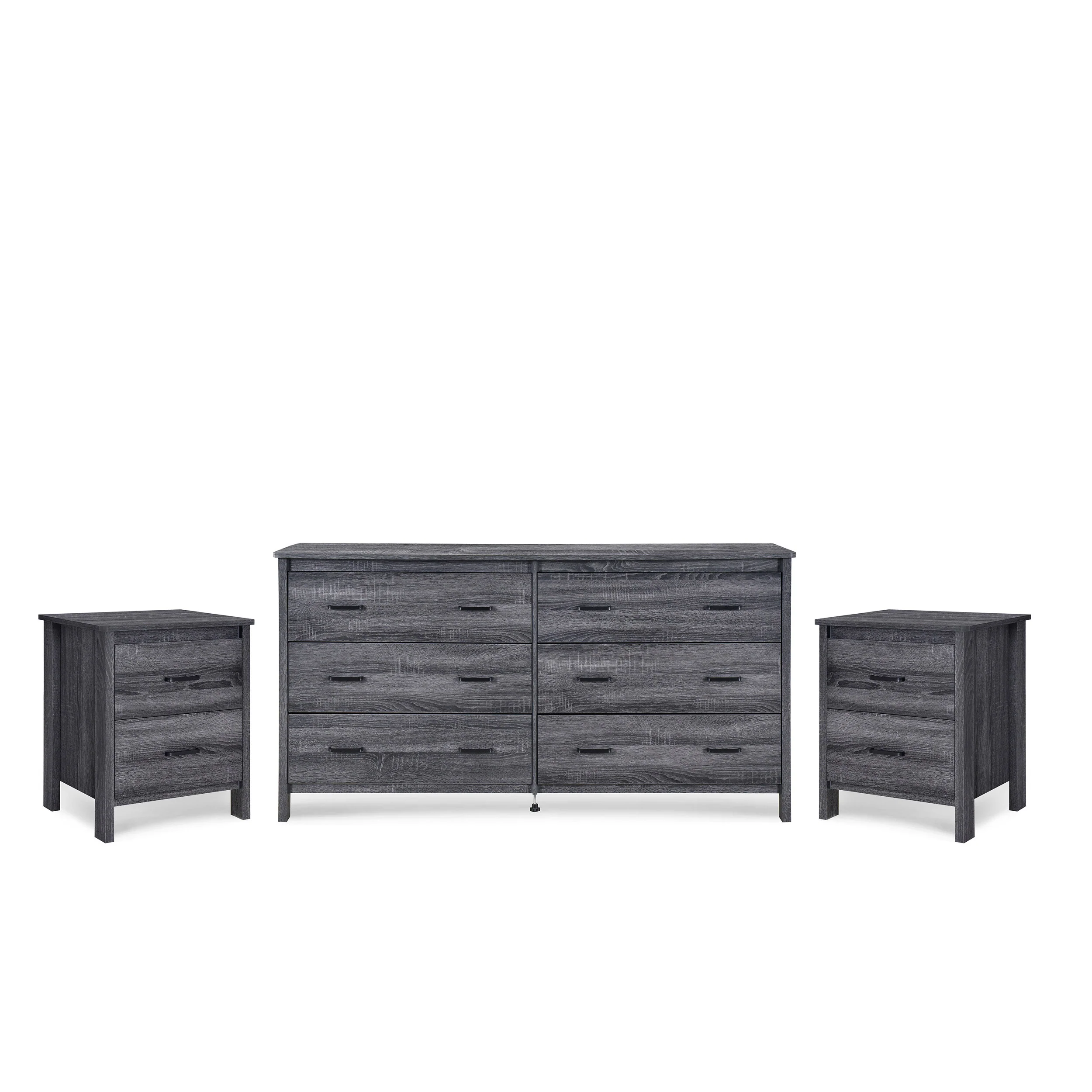 Titeca Contemporary 3 Piece Double Dresser and Nightstand Set - furnishings