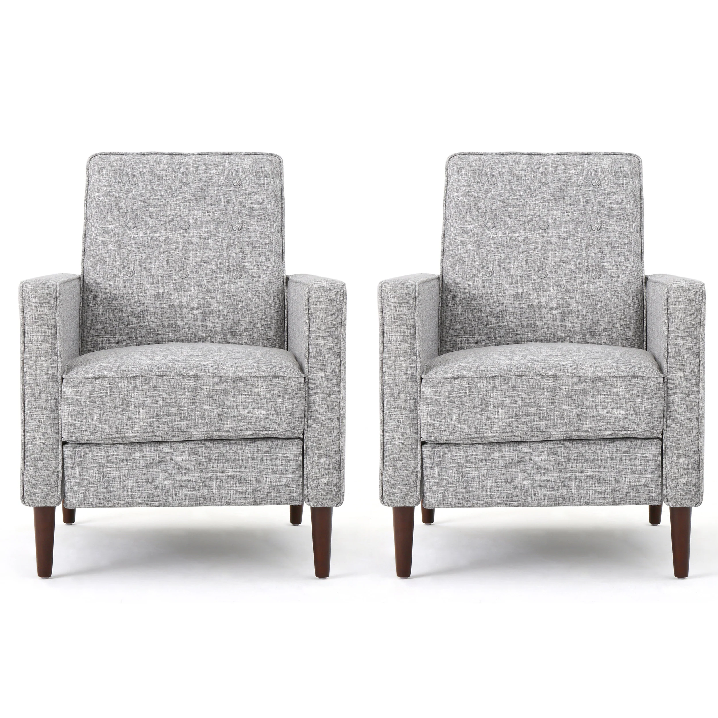 Marston Mid Century Modern Fabric Recliner (Set of 2) - furnishings