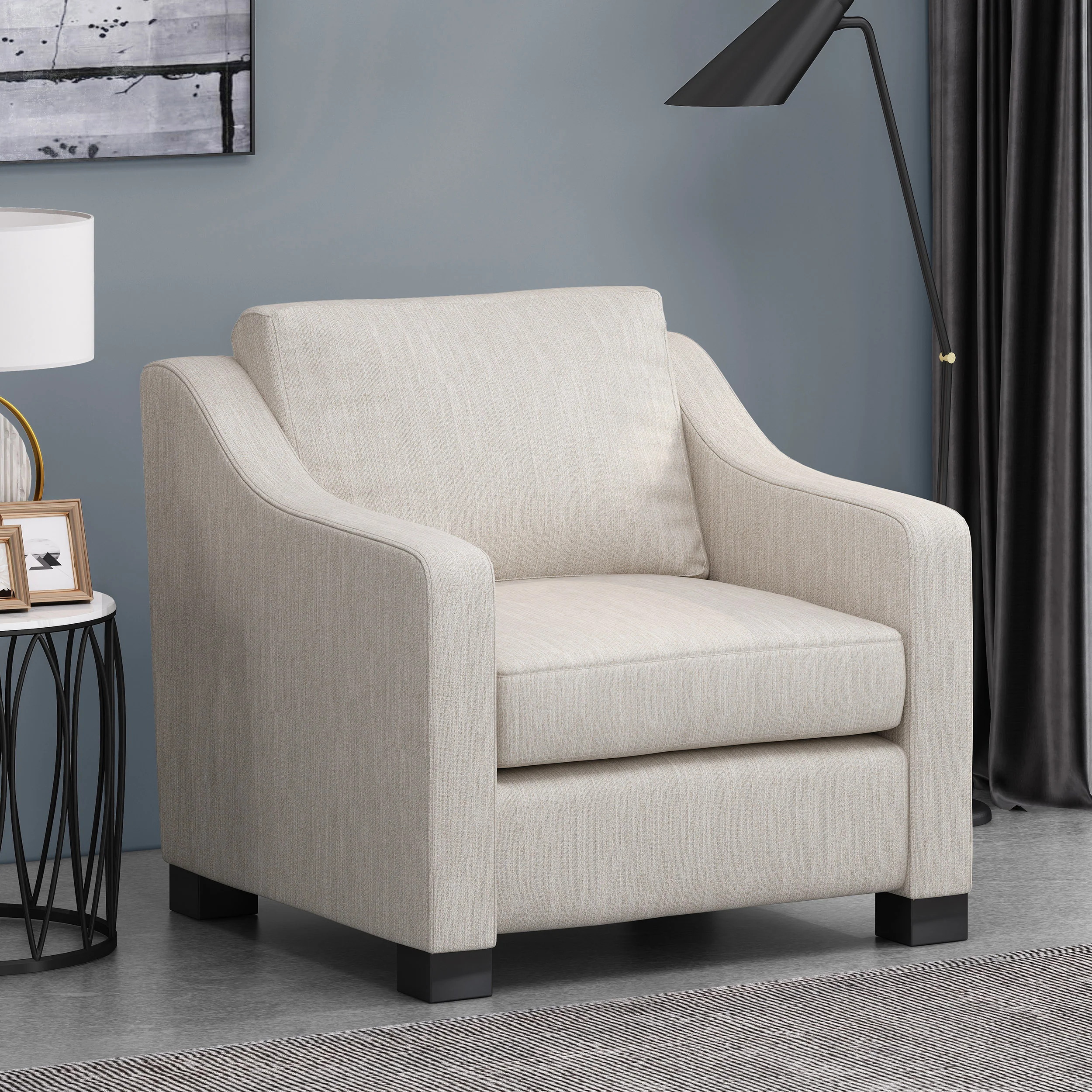 Quran Contemporary Fabric Club Chair - furnishings