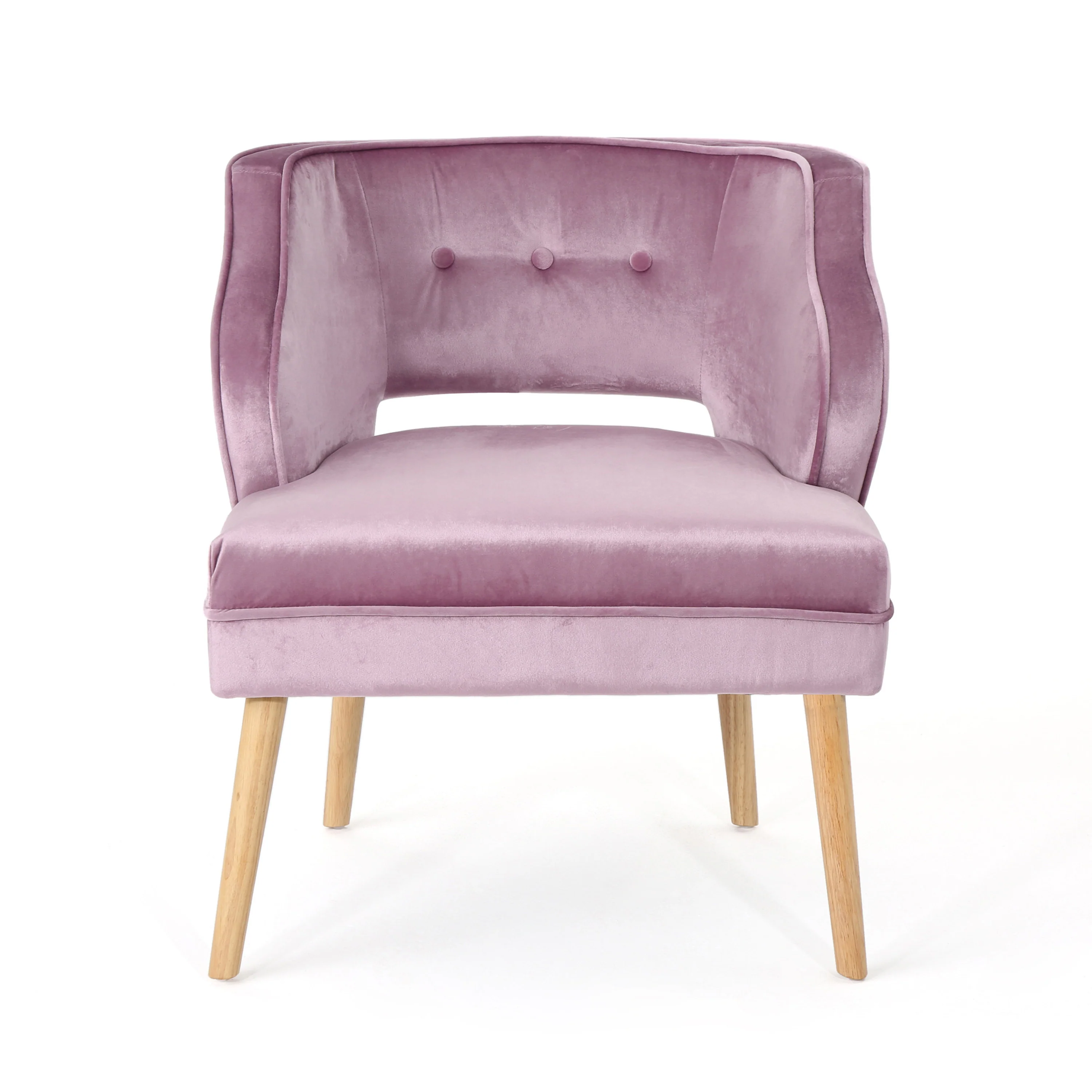 Michaela Mid Century Modern Velvet Accent Chair - furnishings