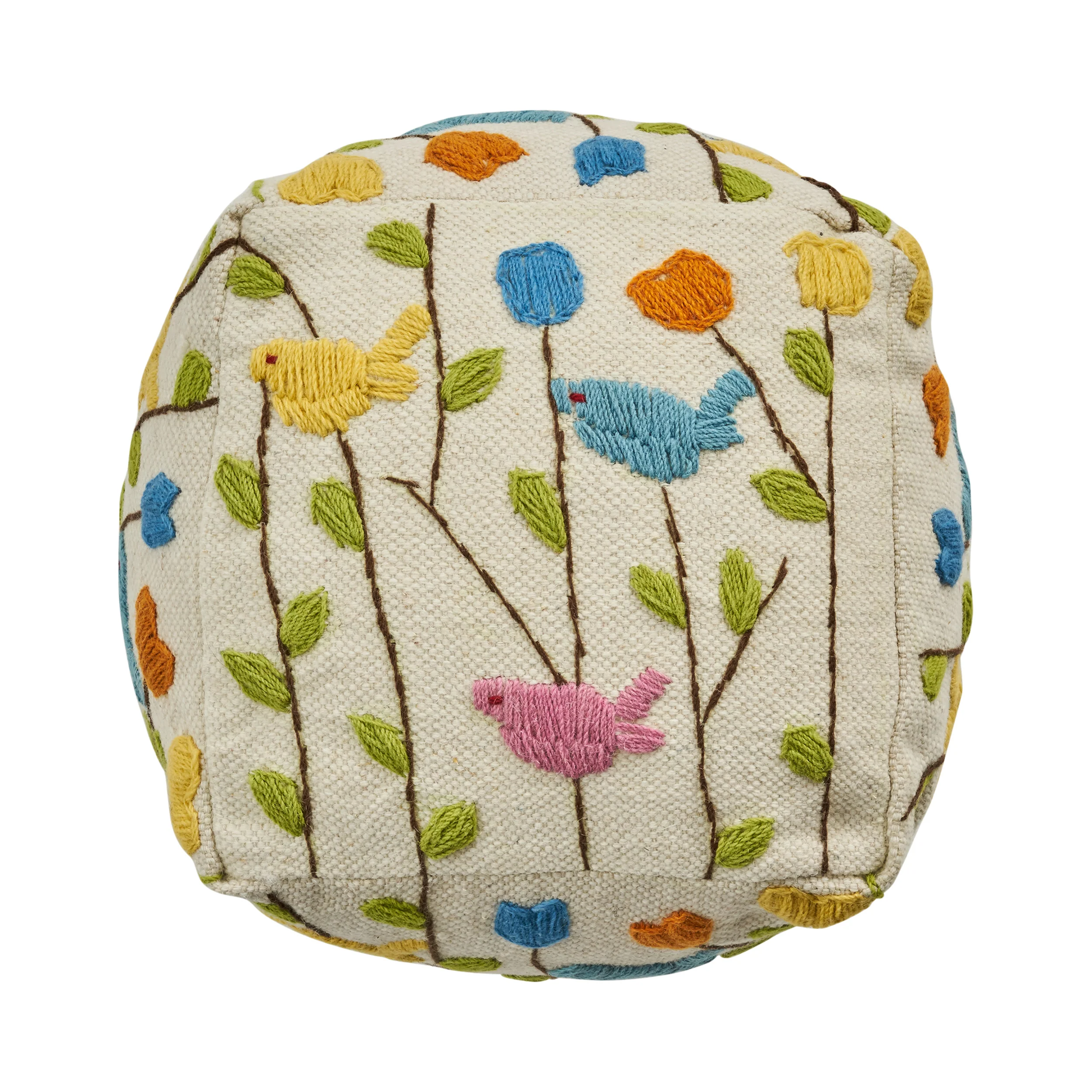 Zeki Boho Wool Ottoman Pouf - furnishings