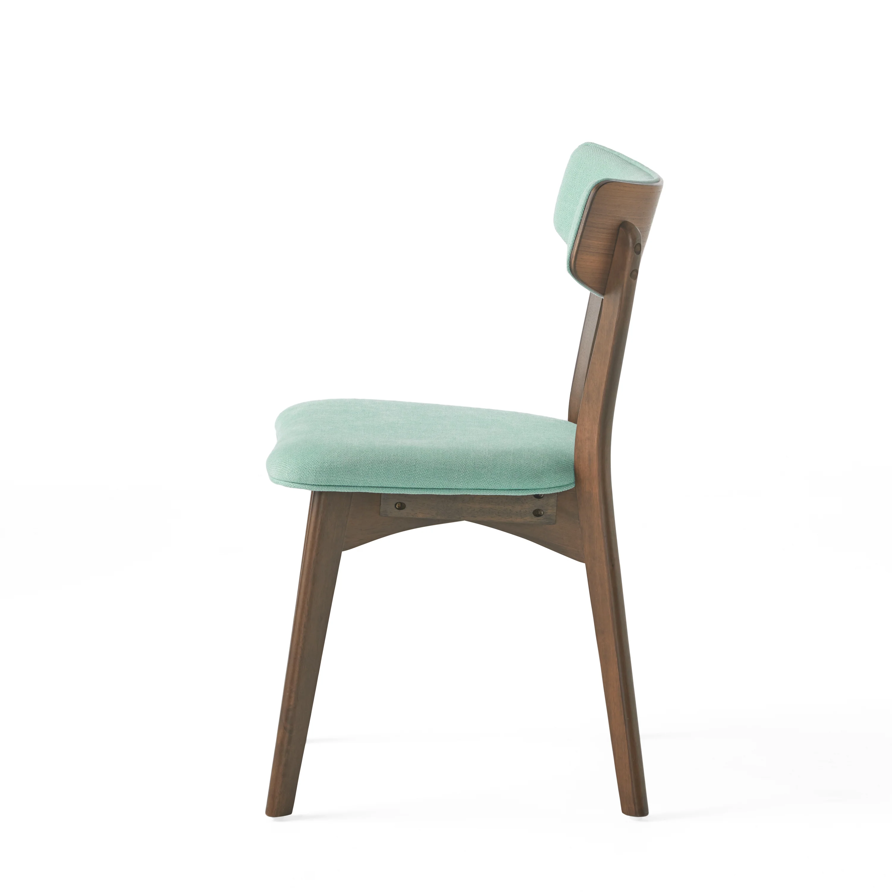 Wrene Mid-Century Walnut Finished Frame Dining Chairs, Set of 4 - furnishings