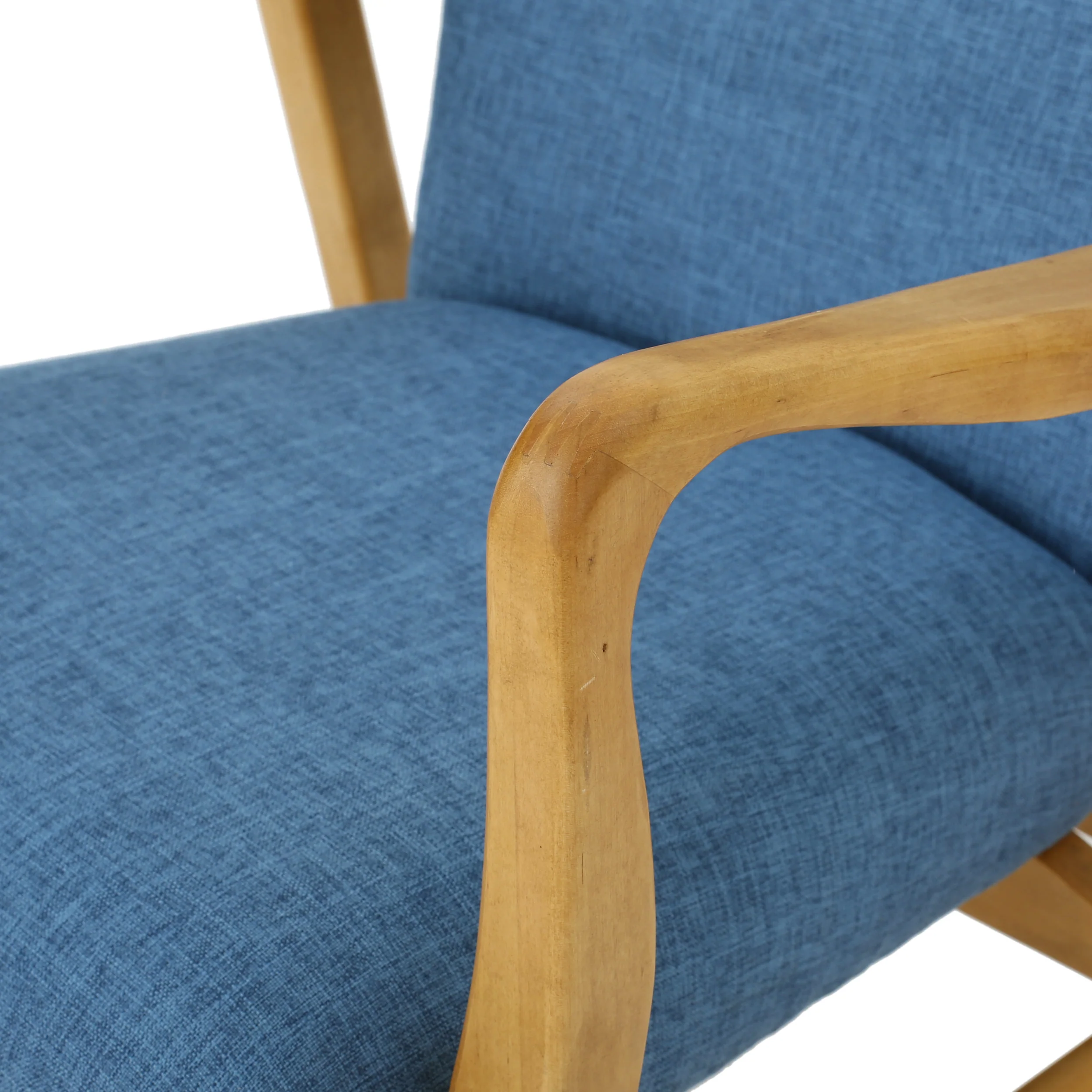 Collin Mid Century Fabric Rocking Chair - furnishings