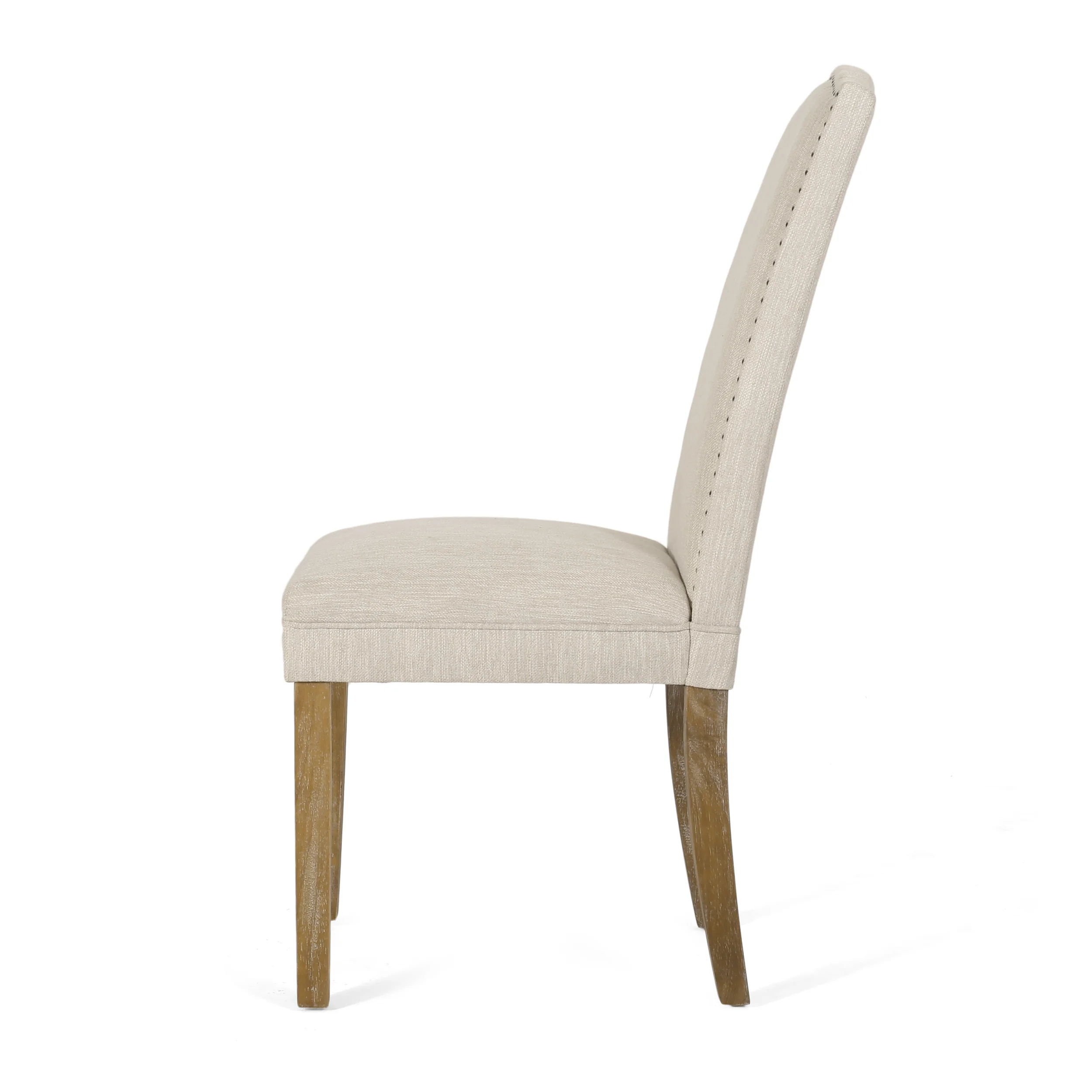 Geromin Contemporary Fabric Dining Chairs with Nailhead Trim, Set of 6 - furnishings