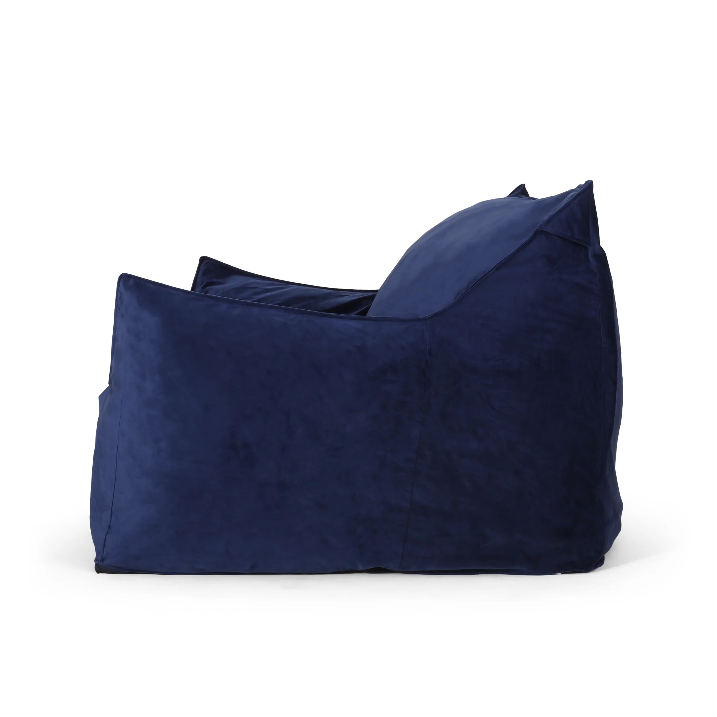 Calef Modern Velveteen 2 Seater Oversized Bean Bag Chair with Armrests - furnishings
