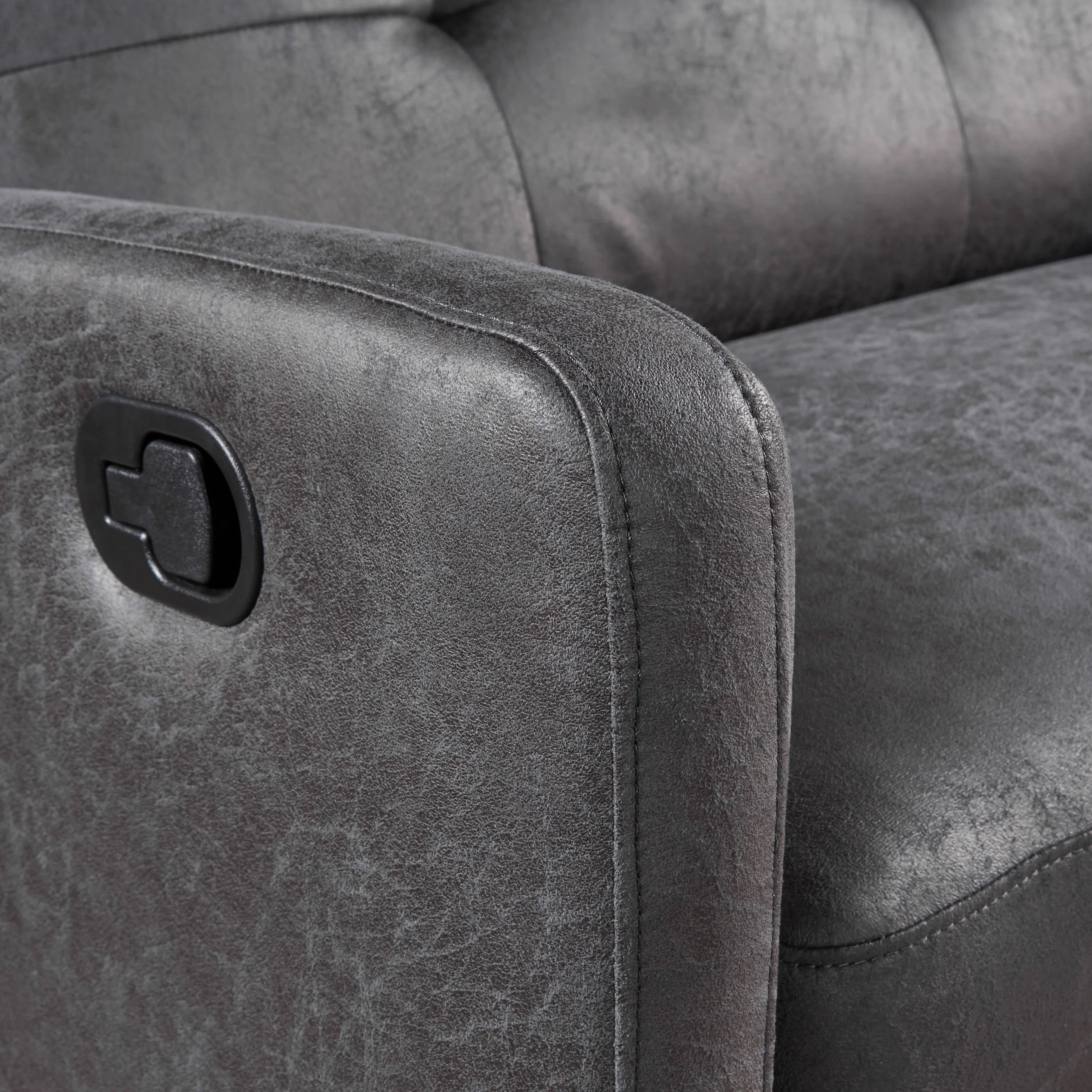 Hana Plush Cushion Tufted Back Microfiber Loveseat Recliner - furnishings
