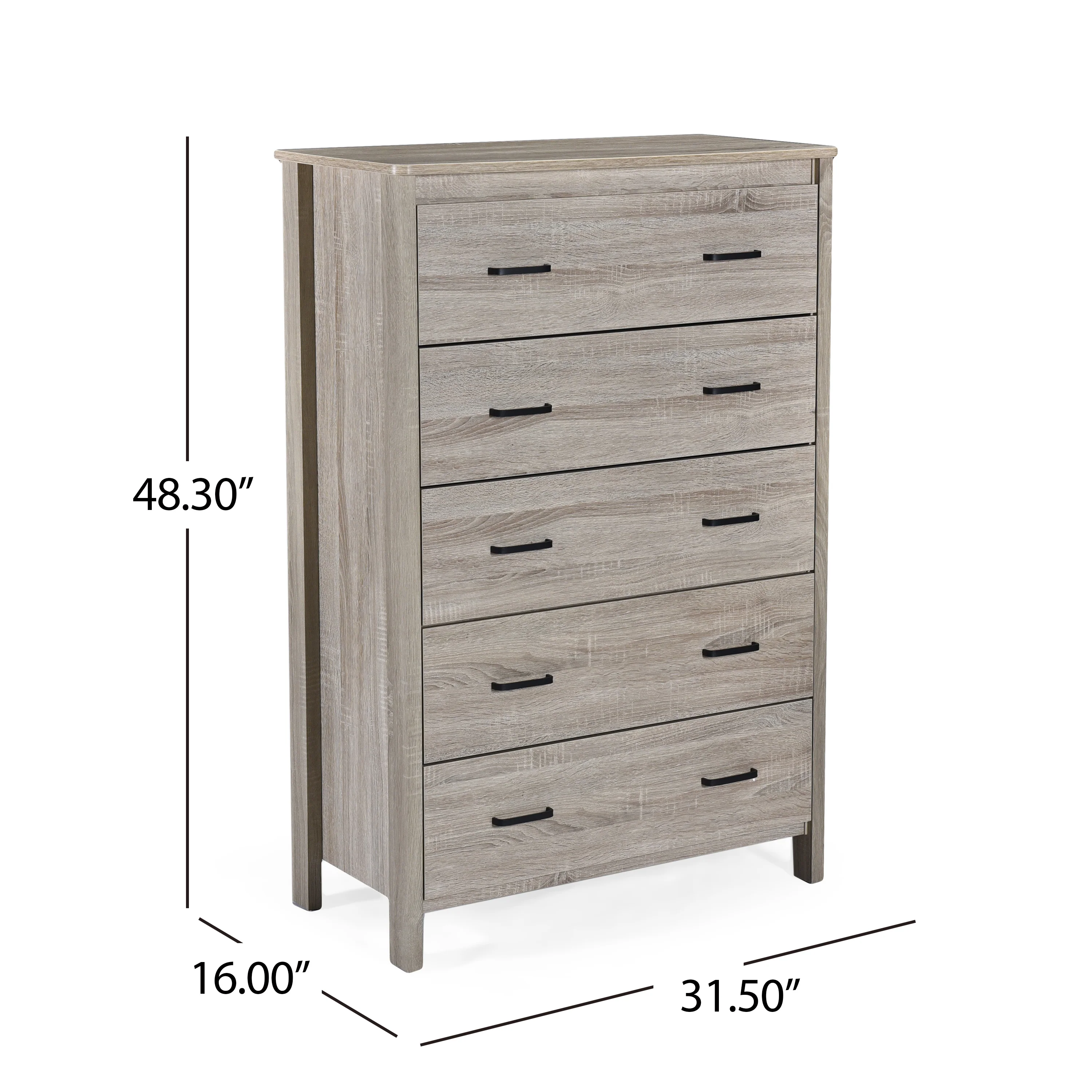 Titeca Contemporary 5 Drawer Chest - furnishings
